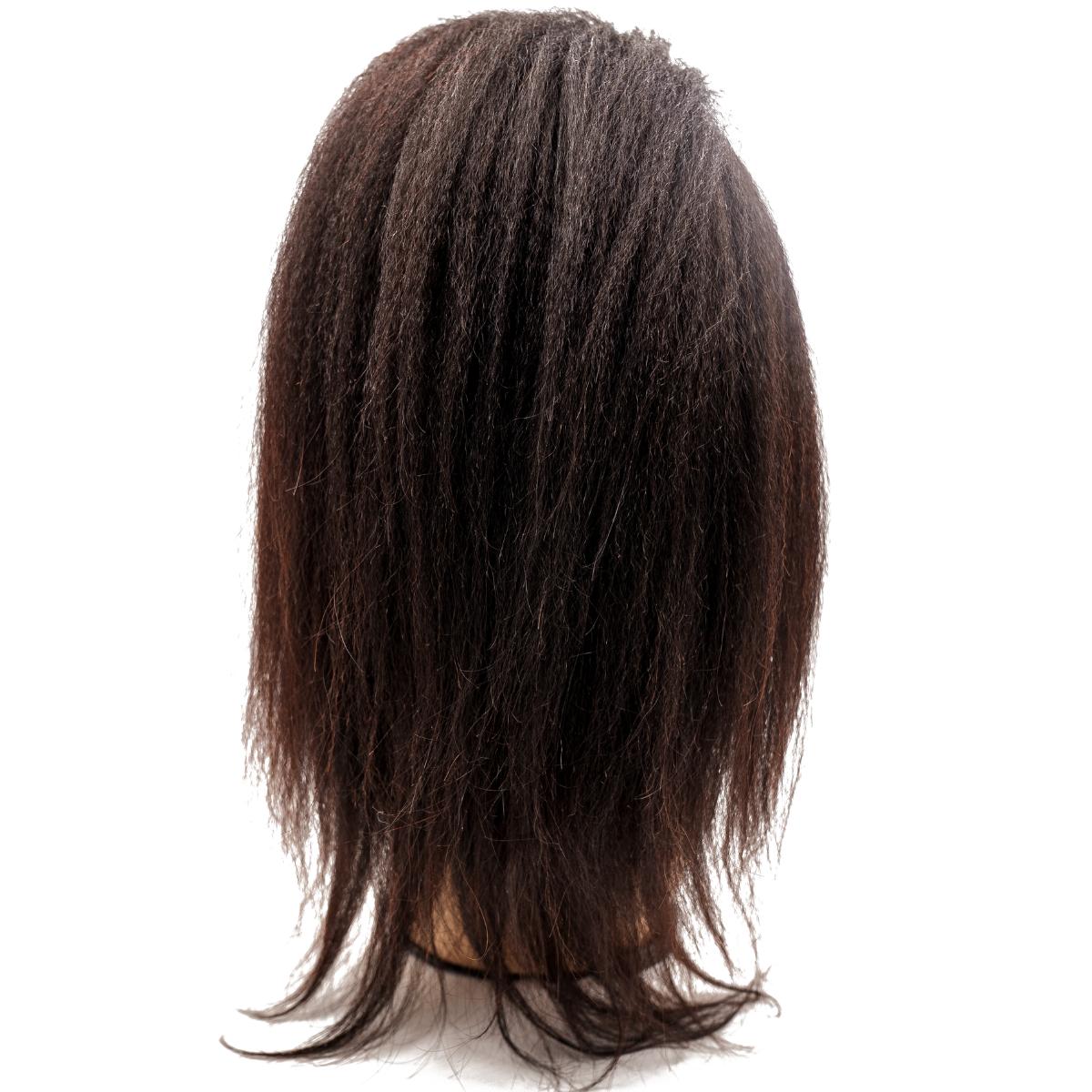 Kinky Straight Silicone Skin Medical Wig for Women - Natural Looking Human Hair Lace Front Wig for Alopecia & Hair Loss - Perfect for Daily Wear, Cosplay & Special Occasions