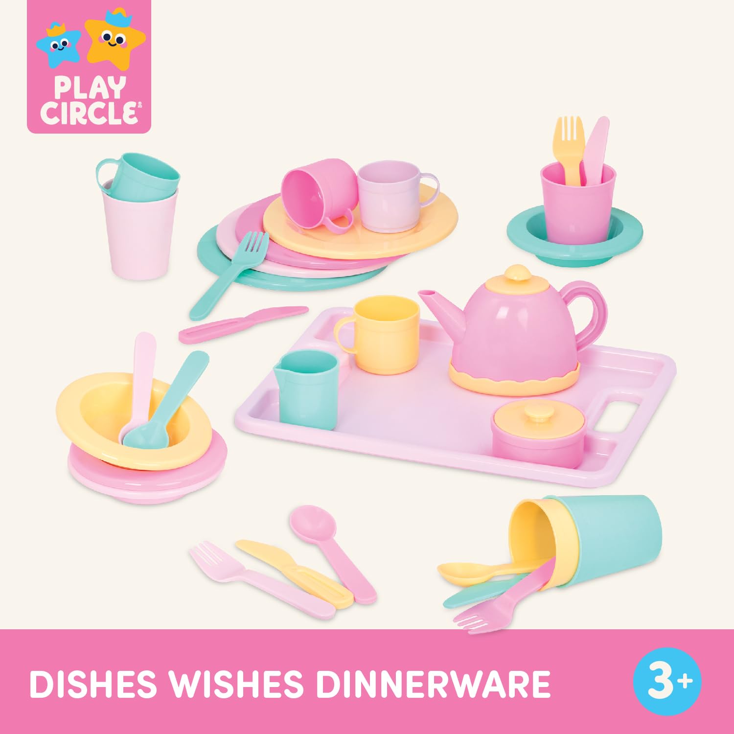 **Play Circle Dish Set for Kids - Colorful, Durable, and BPA-Free Tableware - Perfect for Toddler Meals, Snacks, and Playtime**