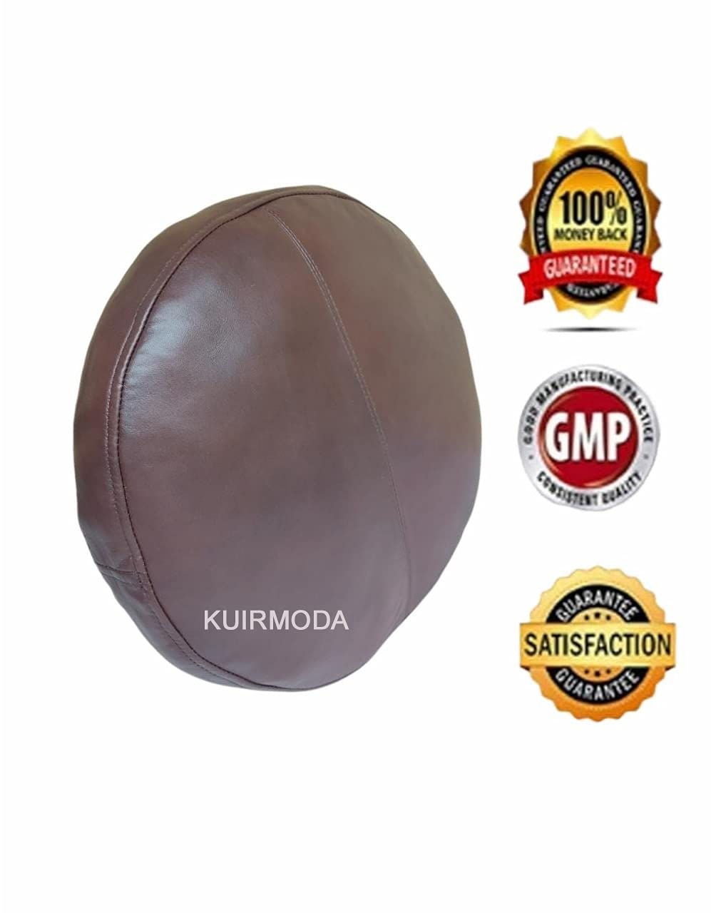 Premium Lambskin Round Leather Pillow Cover - 16