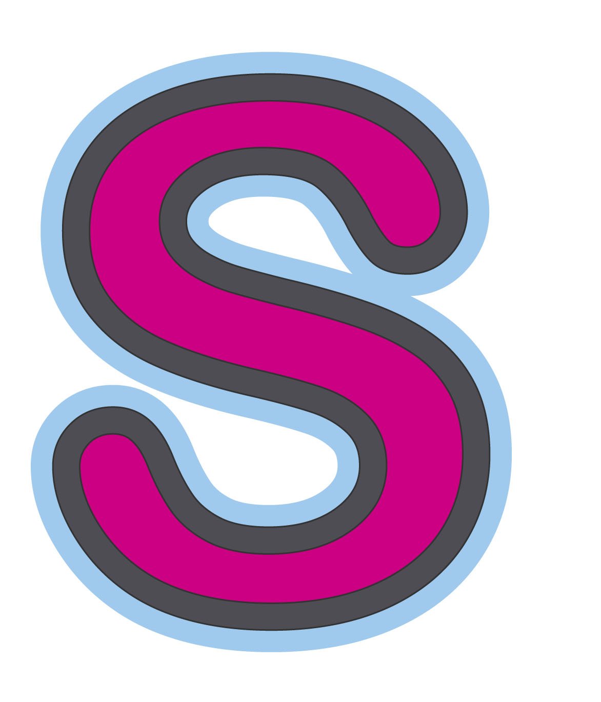 Bebemon Capital Letter S (Red) - Decorative Alphabet Letter for Home Decor, Wall Art, Nursery, and DIY Crafts