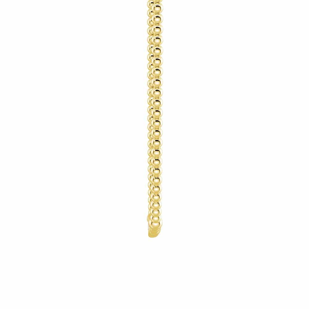 Lab Grown Diamond 5-Stone Beaded Necklace for Women - Elegant & Sustainable Jewelry for Weddings, Parties & Everyday Wear