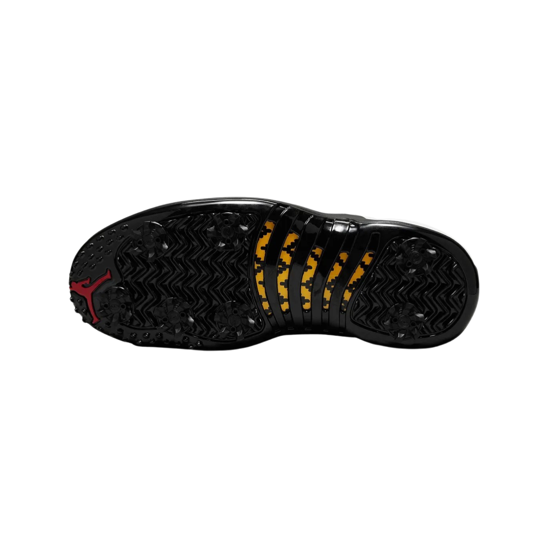 Air Jordan 12 Retro Low Golf Shoes - Men's White & Black Taxi Colorway - Perfect for Golf Course & Casual Streetwear
