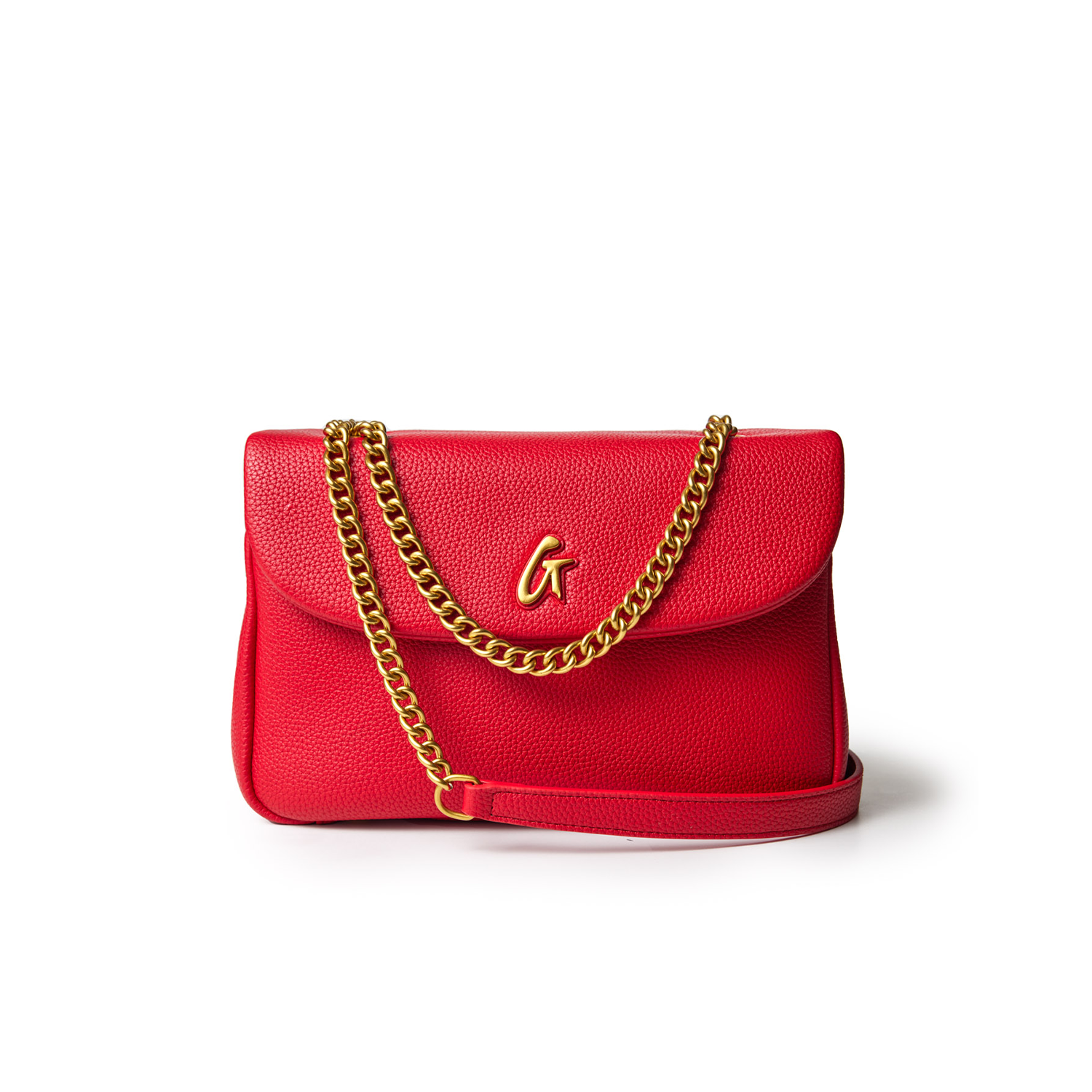 MEDIUM PEBBLE FLAP BAG in Red | Stylish Crossbody Handbag for Women | Perfect for Everyday Use, Work, and Travel