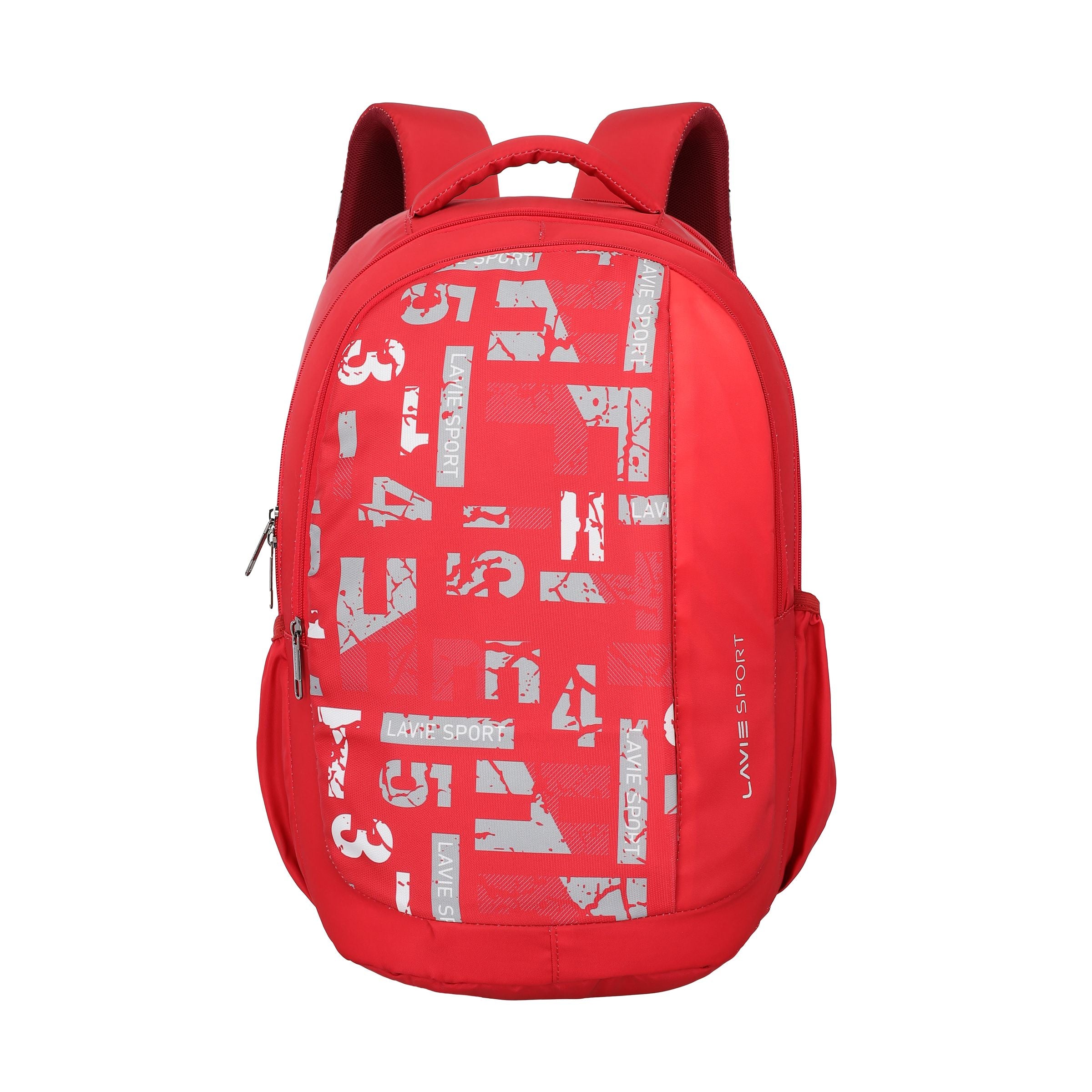 Lavie Sport Sphere 37L Backpack for Men, Women, Boys & Girls - Durable Travel & School Backpack for Hiking, Gym, Work & College (Red)