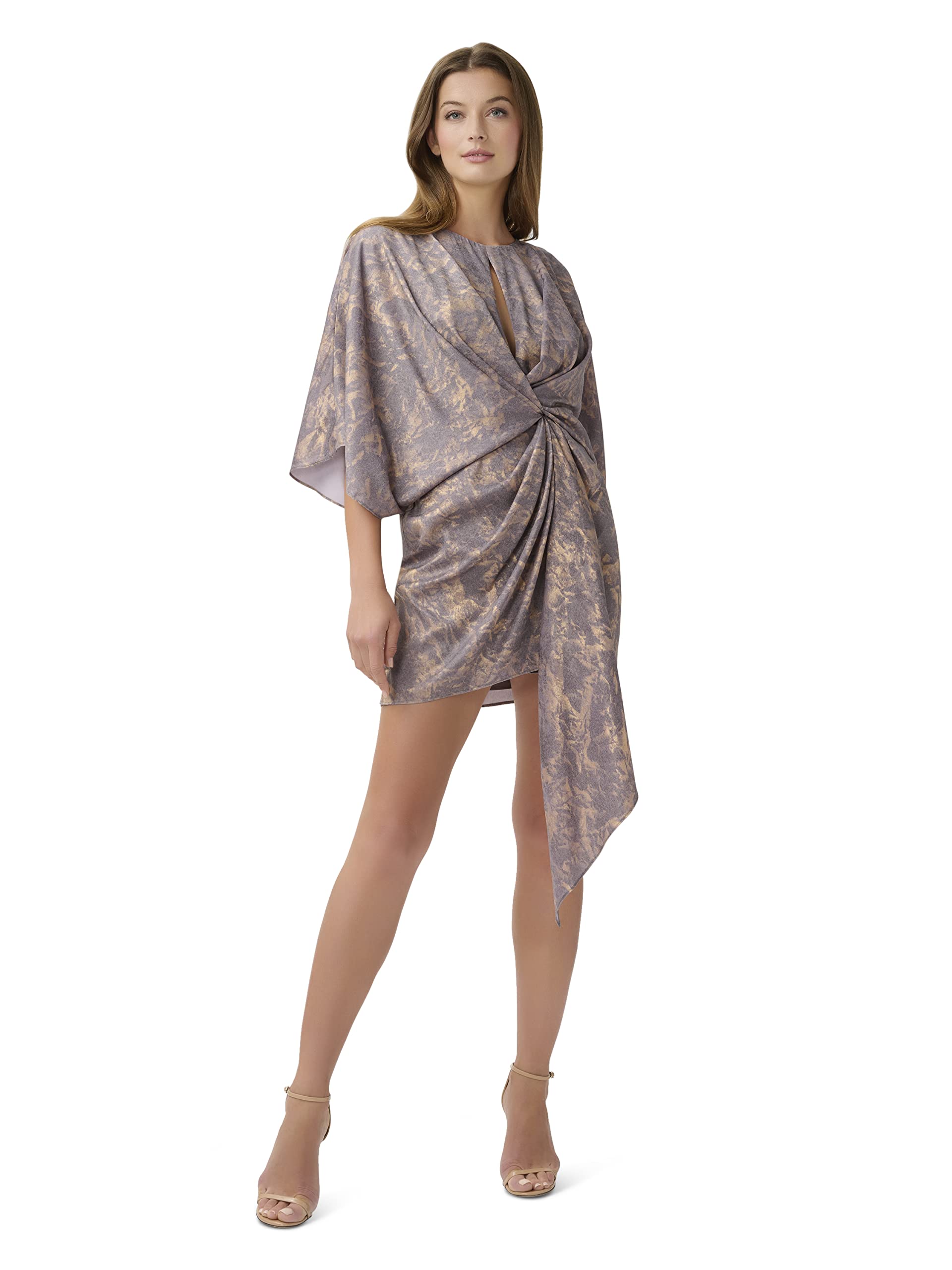 Aidan Mattox Women's Kimono Draped Dress - Elegant Flowy Maxi Dress for Summer, Weddings & Special Occasions