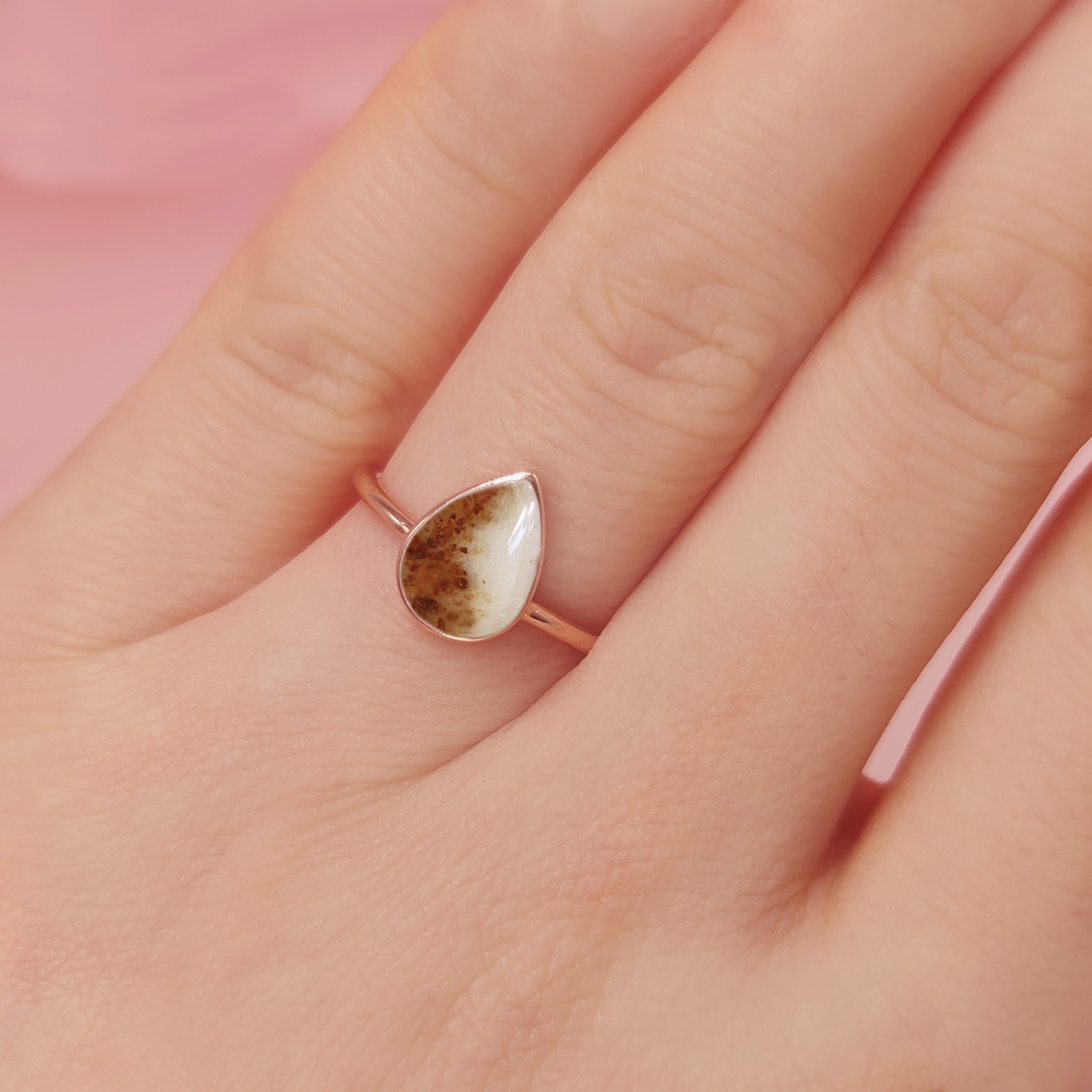 Milky Drop Breastmilk & Baby Hair Ring - Keepsake Jewelry for Nursing Moms, Newborn Hair Memorial - Perfect for Breastfeeding Mothers & Baby's First Lock Preservation
