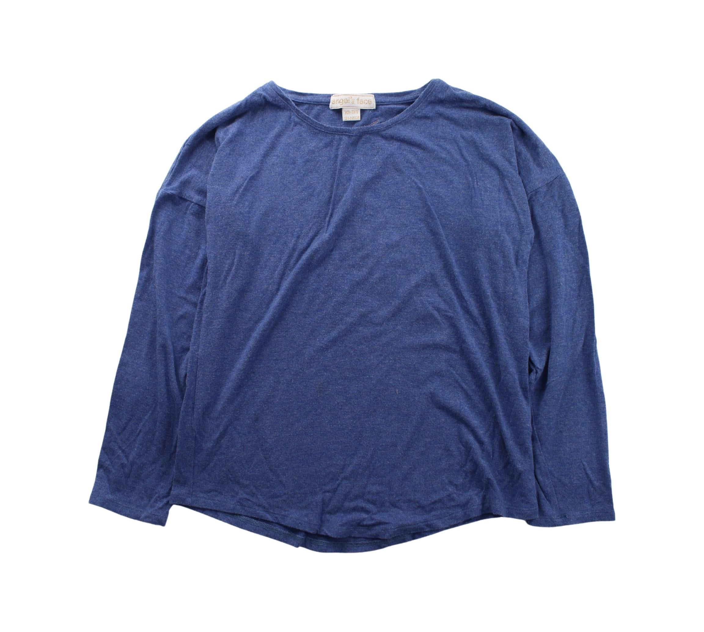 Angel's Face Long Sleeve T-Shirt for Girls - Soft Cotton Crewneck Top (Sizes 10Y & 11Y) | Perfect for School, Playdates & Everyday Wear