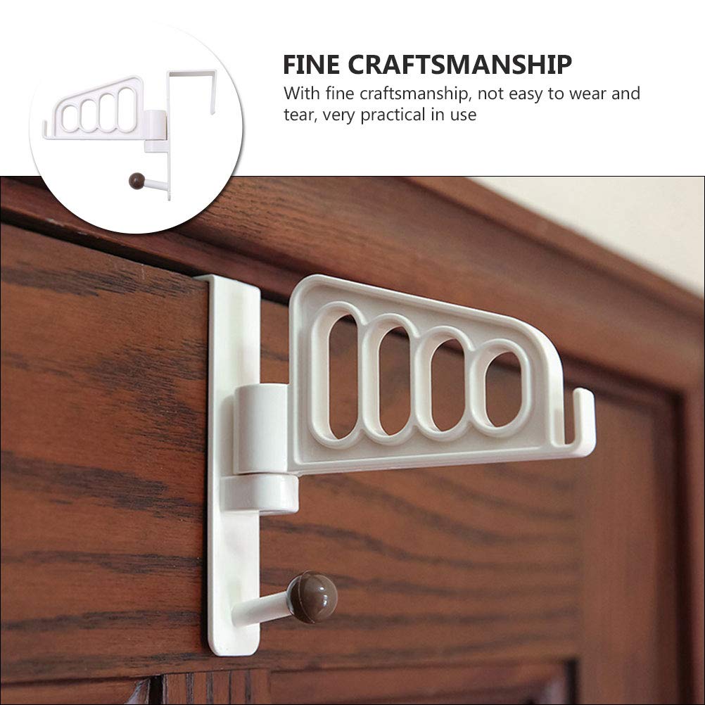 DOITOOL 1-Pack Heavy Duty Over Door Hooks for Hats, Coats & Clothes - White Space Saving Wall Mounted Organizer for Bedroom, Closet & Entryway Storage