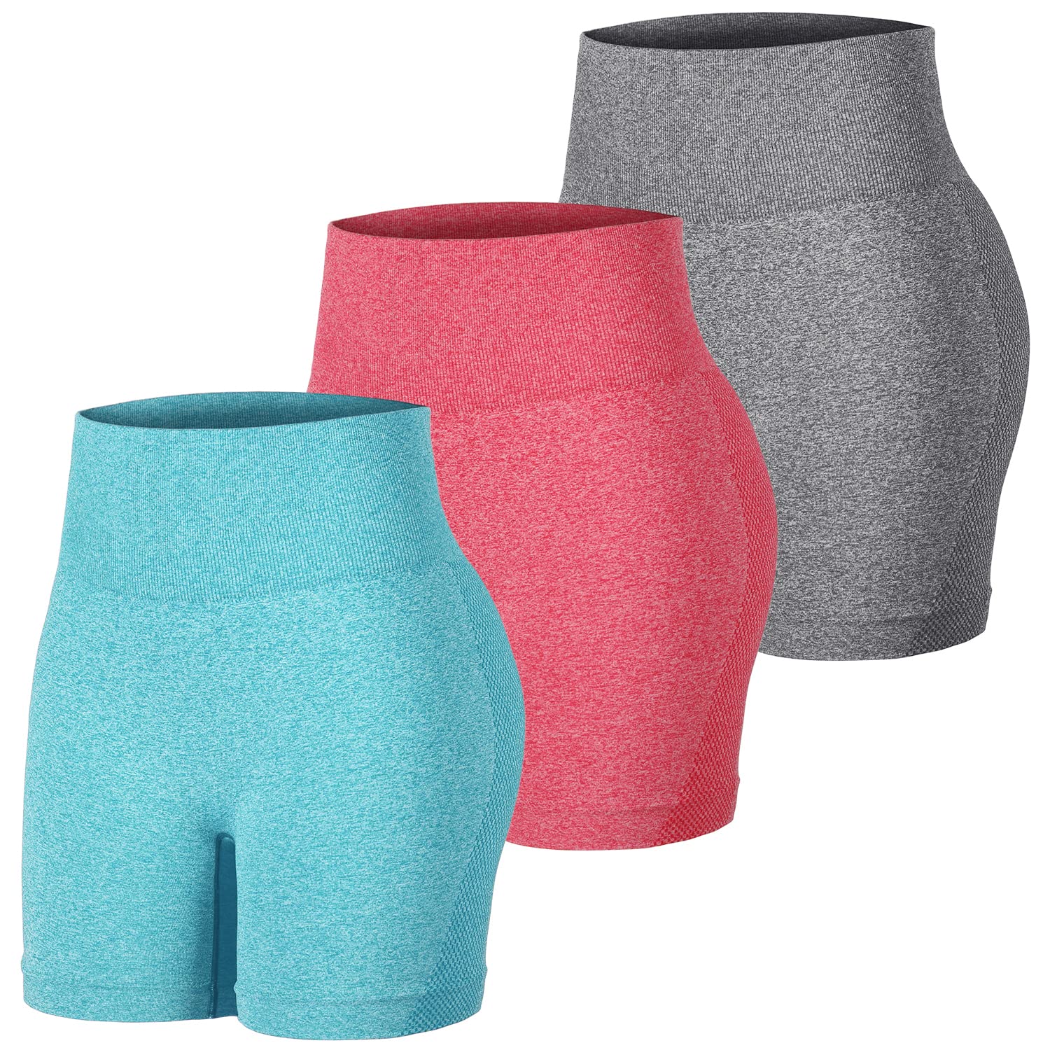Women's High Waist Seamless Workout Shorts - SALSPOR Gym Spandex Shorts for Yoga, Running & Fitness | Comfortable Athletic Shorts for Women