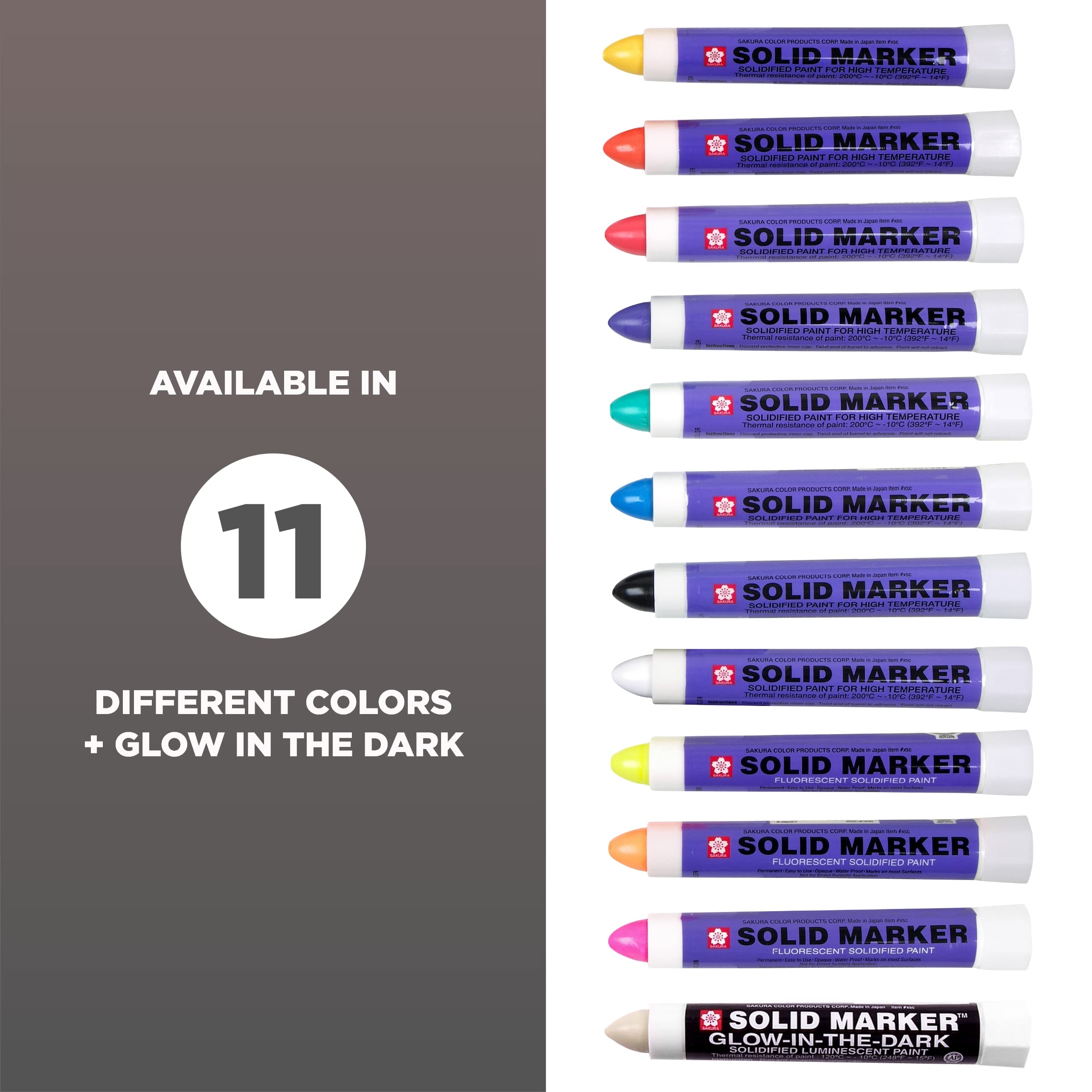 Sakura Solid Paint Markers - Permanent Waterproof Paint Pens for Windows, Wood, Glass - Vibrant Fluorescent Pink (1 Pack) - Ideal for DIY Crafts, Sign Making, and Artistic Projects