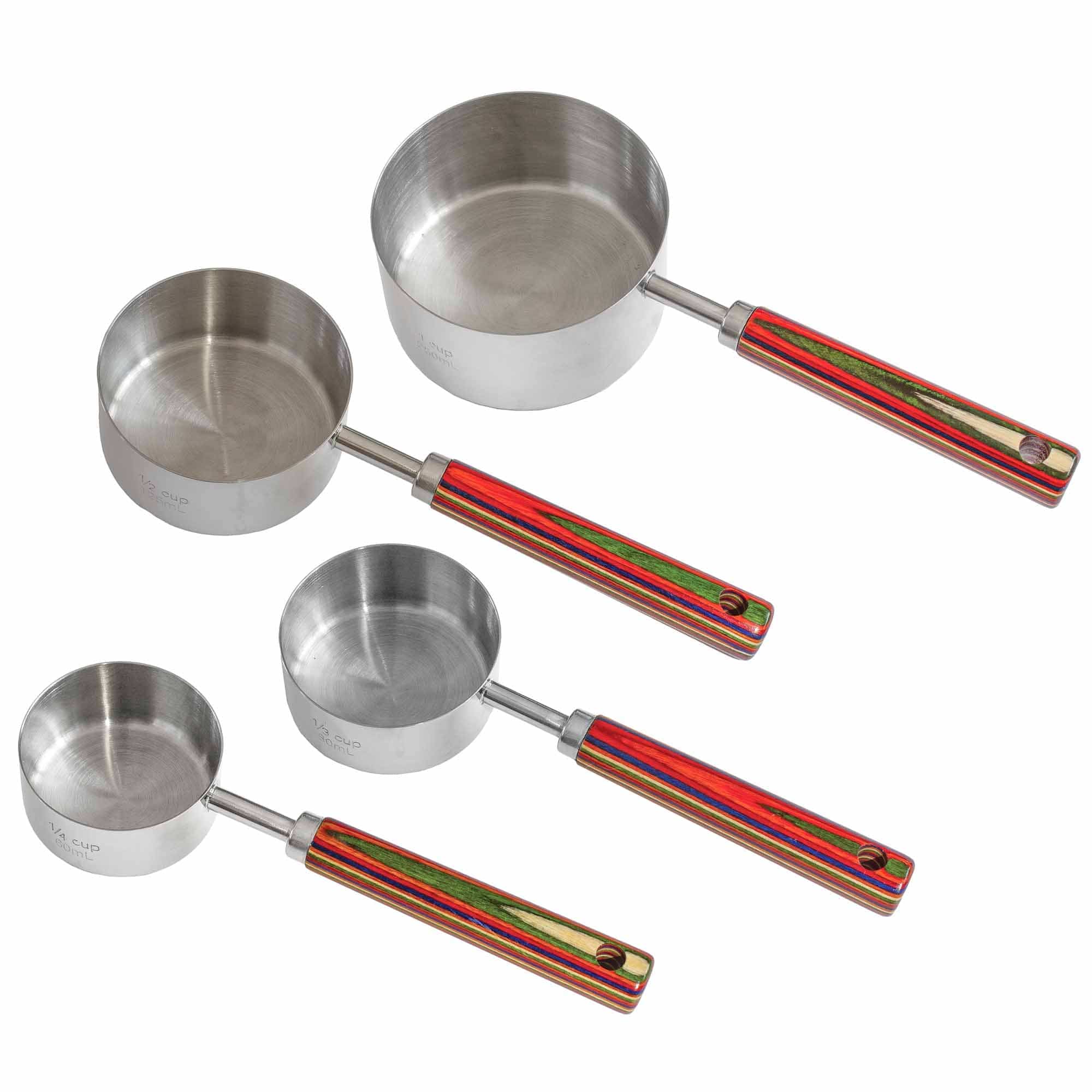Baltique® Marrakesh Collection 4-Piece Measuring Cup Set - Durable Plastic Measuring Cups for Baking, Cooking & Kitchen Use - Perfect for Dry & Liquid Ingredients (1/4, 1/3, 1/2 & 1 Cup)