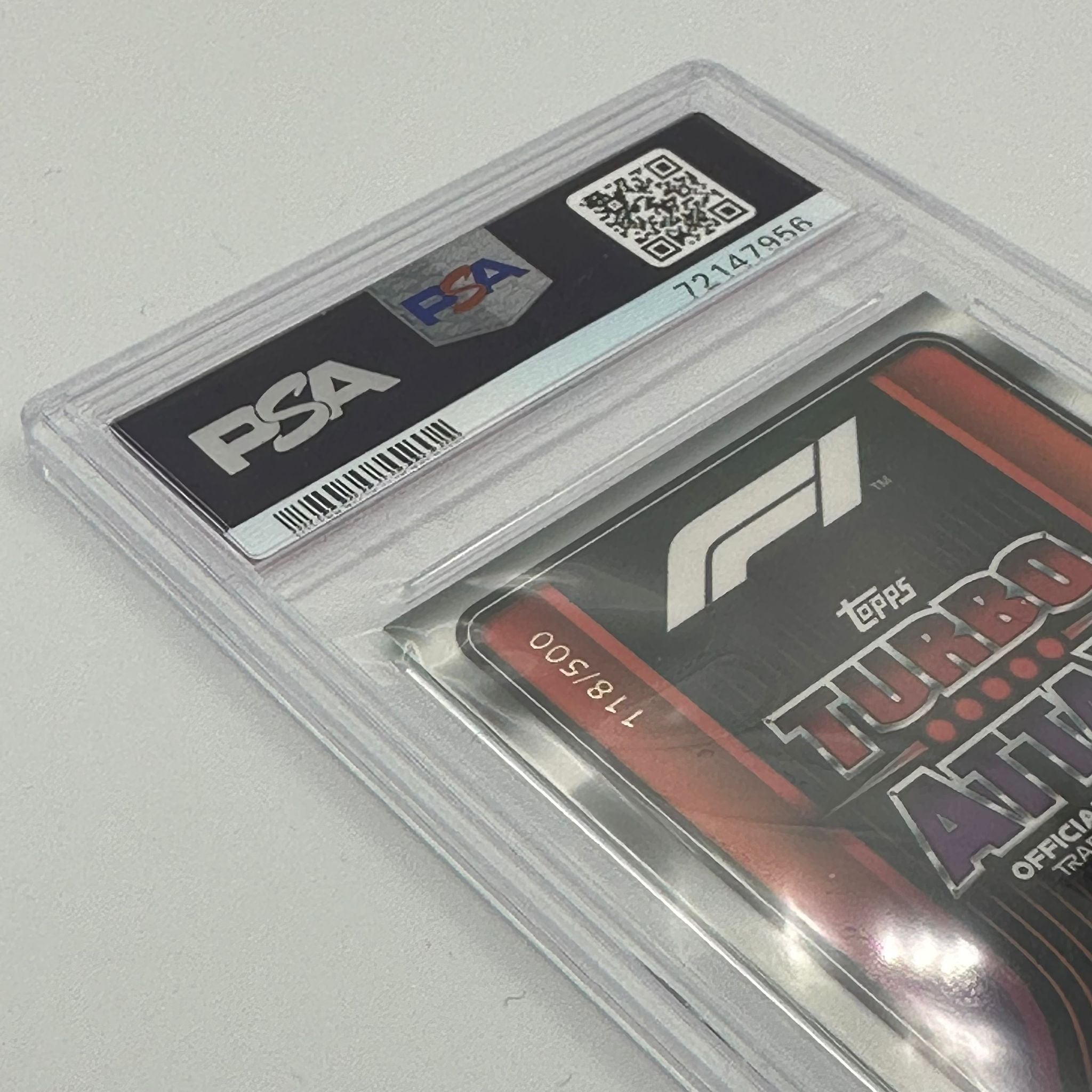PSA 9 Graded Max Verstappen #296 F1 World Champion 2021 Green Mirror Parallel - 118/500 Limited Edition - Perfect for F1 Collectors and Racing Memorabilia Displays