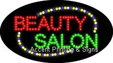Beauty Salon Flashing & Animated LED Sign - High Impact, Energy Efficient Light for Hair & Nail Salon, Spa, Barber Shop - Perfect for Storefront & Window Display