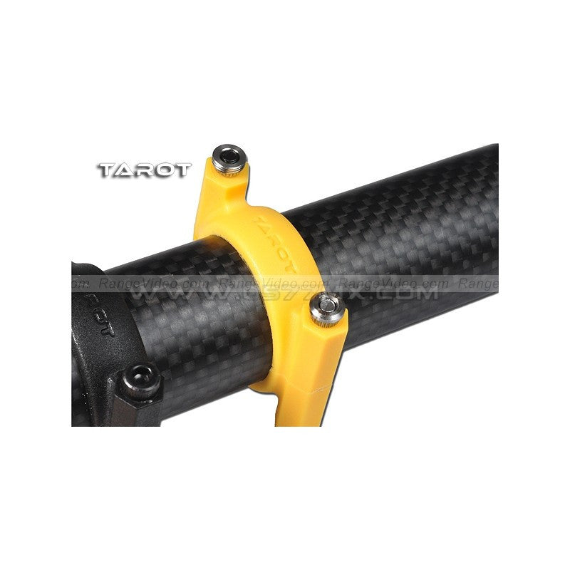 TL100A01 Tarot 25MM Tube Clamp Plastic Yellow/Black - Durable Pipe Connector for Photography Lighting, Stage Equipment & DIY Projects