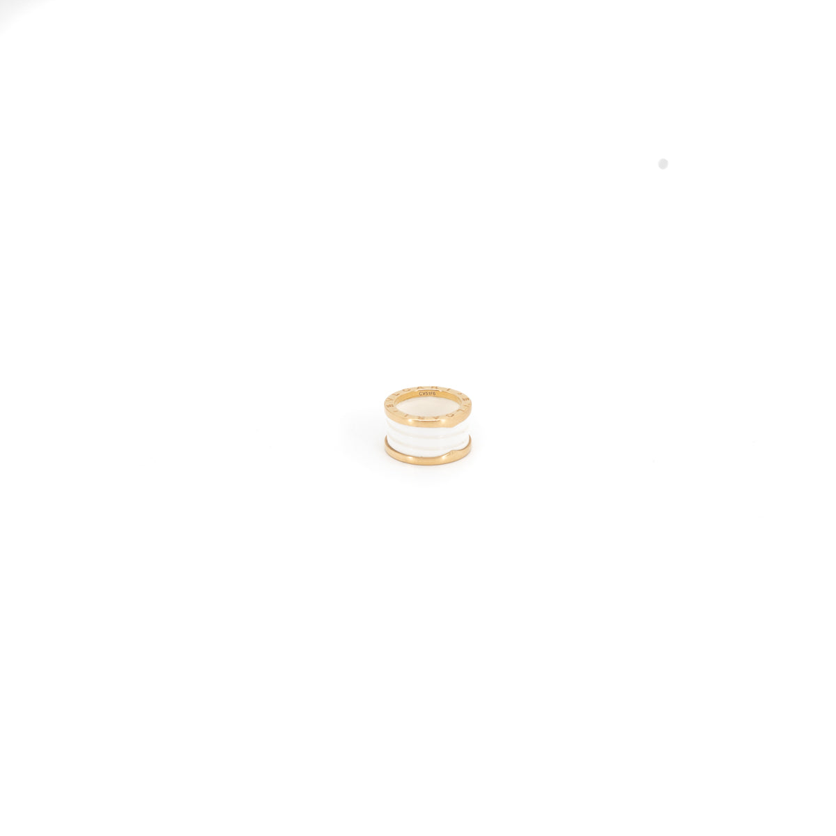 Bvlgari B.Zero1 Ring in 18K Pink Gold & White Ceramic - Luxury Jewelry for Women, Perfect for Weddings, Anniversaries & Special Occasions