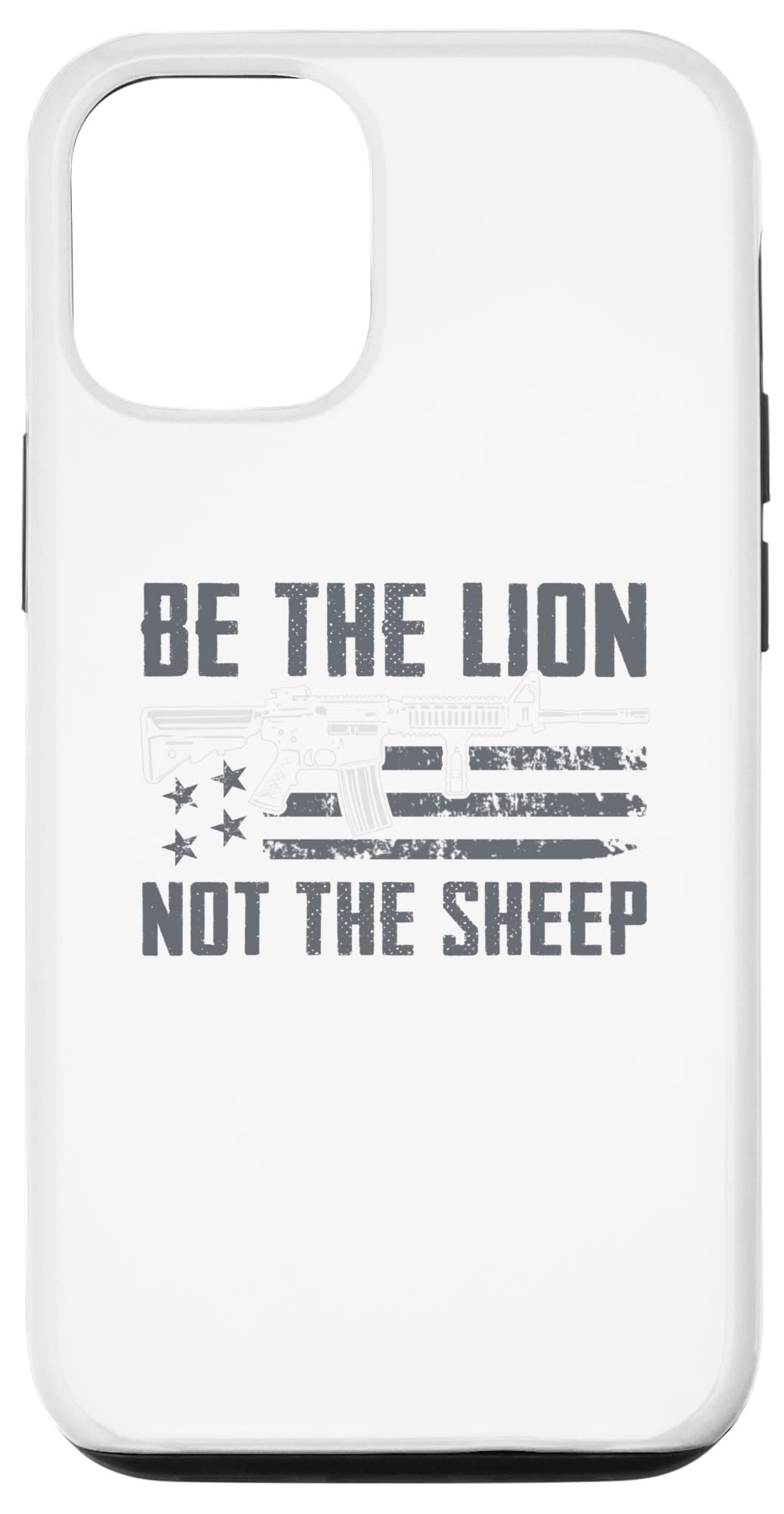 iPhone 12/12 Pro Protective Case - 2nd Amendment AR15 Gun Design | Durable Phone Cover for Shooting Range & Outdoor Activities | USA Flag Patriotic Style