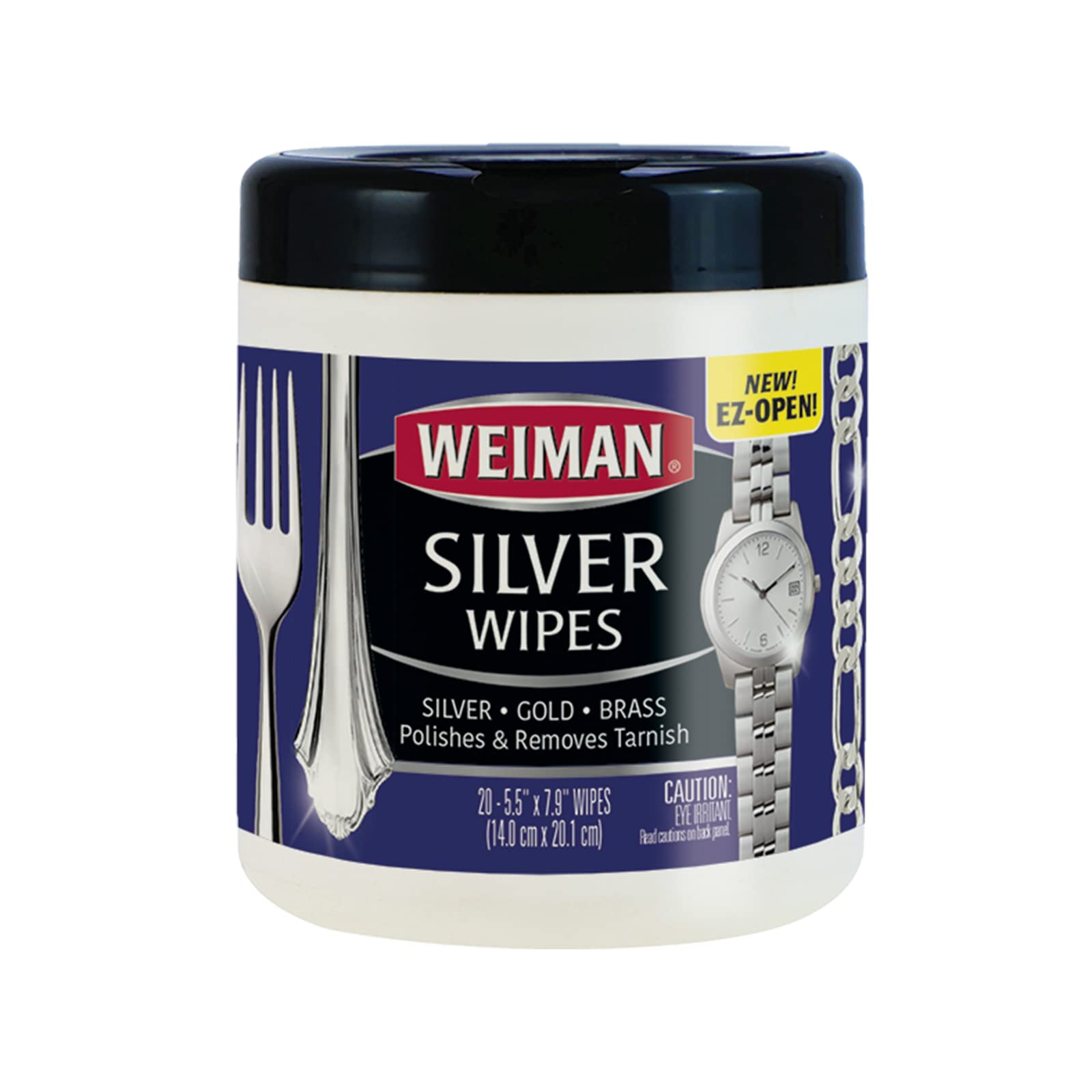 Weiman Jewelry Polish Cleaner & Tarnish Remover Wipes (20 Count) - Safe for Silver, Gold, Brass, Copper & Aluminum Jewelry - Perfect for Cleaning Antiques, Rings, Necklaces & Bracelets