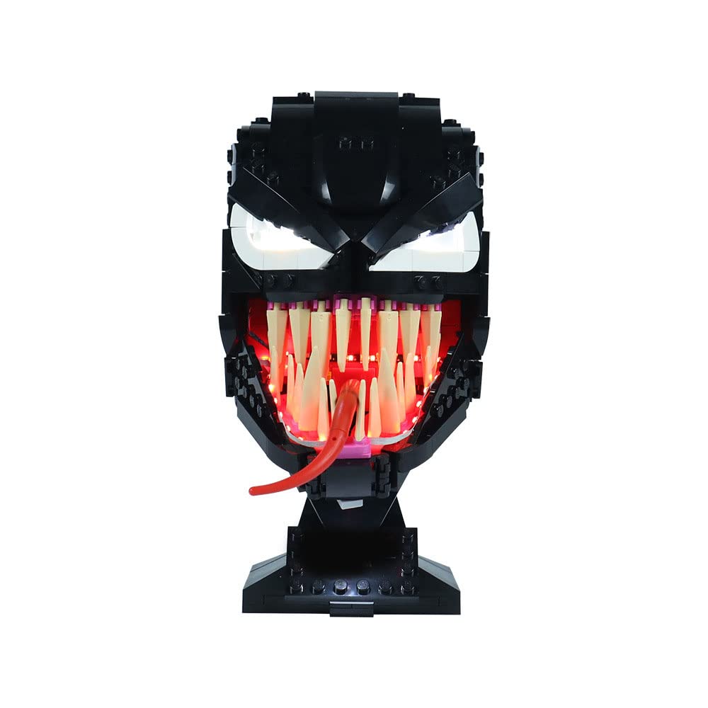 LED Light Kit for Lego 76187 Venom Head - USB Powered Lighting Set for Lego Marvel Venom Building Kit (Lights Only, No Lego Included) - Perfect for Display & Nighttime Showcase
