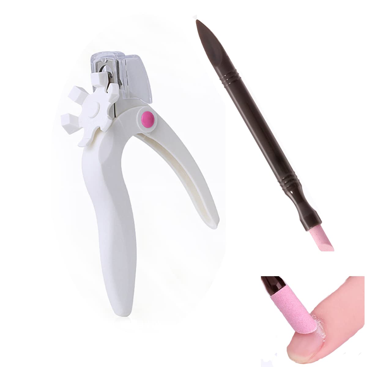 Professional Stainless Steel Nail Clipper & Acrylic Nail Cutter Set with Nail Polish Carving Pen - Perfect for Gel False Nails Trimming, Nail Art & Manicure | Salon Quality Manicure Tools for Home & Professional Use