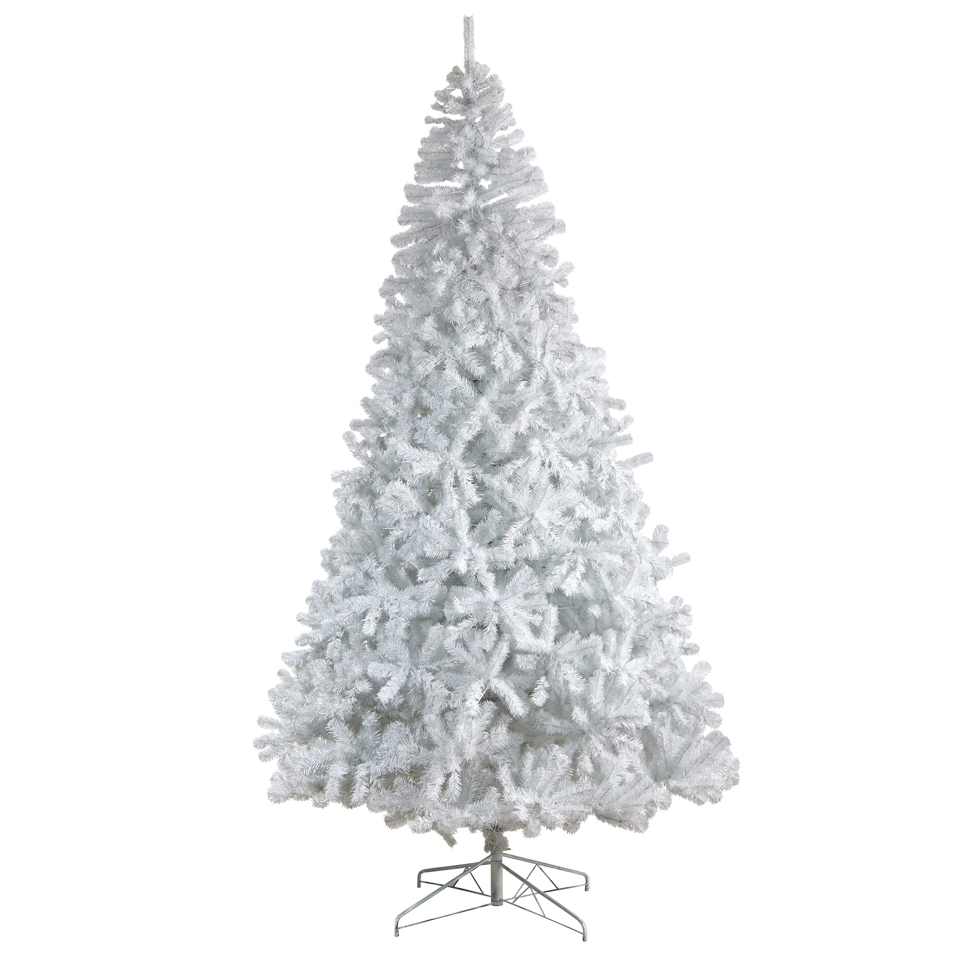 Nearly Natural 10ft Pre-Lit Artificial Christmas Tree with 2200 Bendable Branches & 800 Warm White LED Lights - Metal Stand for Stability | Perfect for Living Room, Office & Holiday Decorations