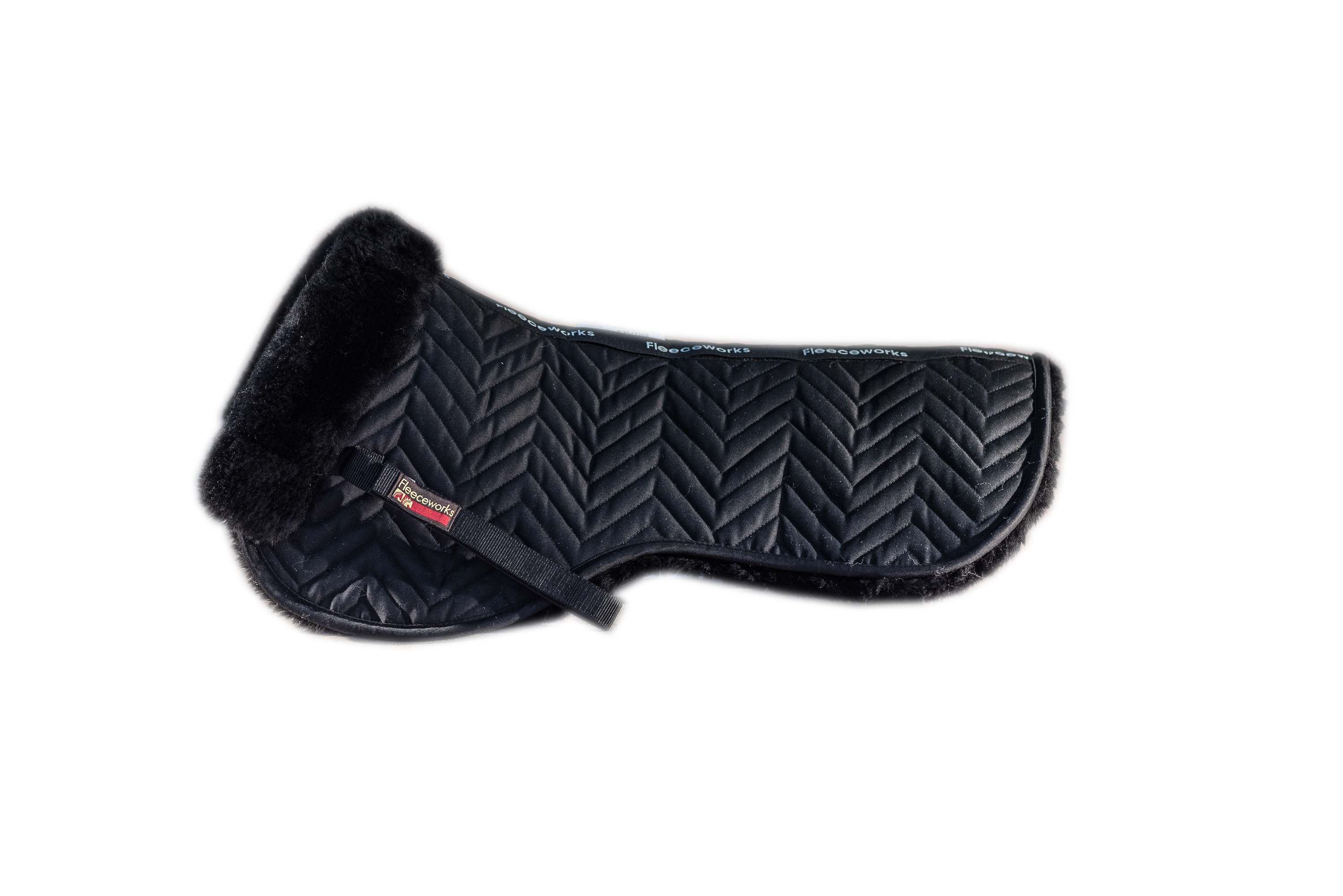 Premium Sheepskin Half Pad with Banded Edge & Front Inserts - All-Purpose Riding Pad for Horses - Perfect for Dressage, Jumping & Trail Riding