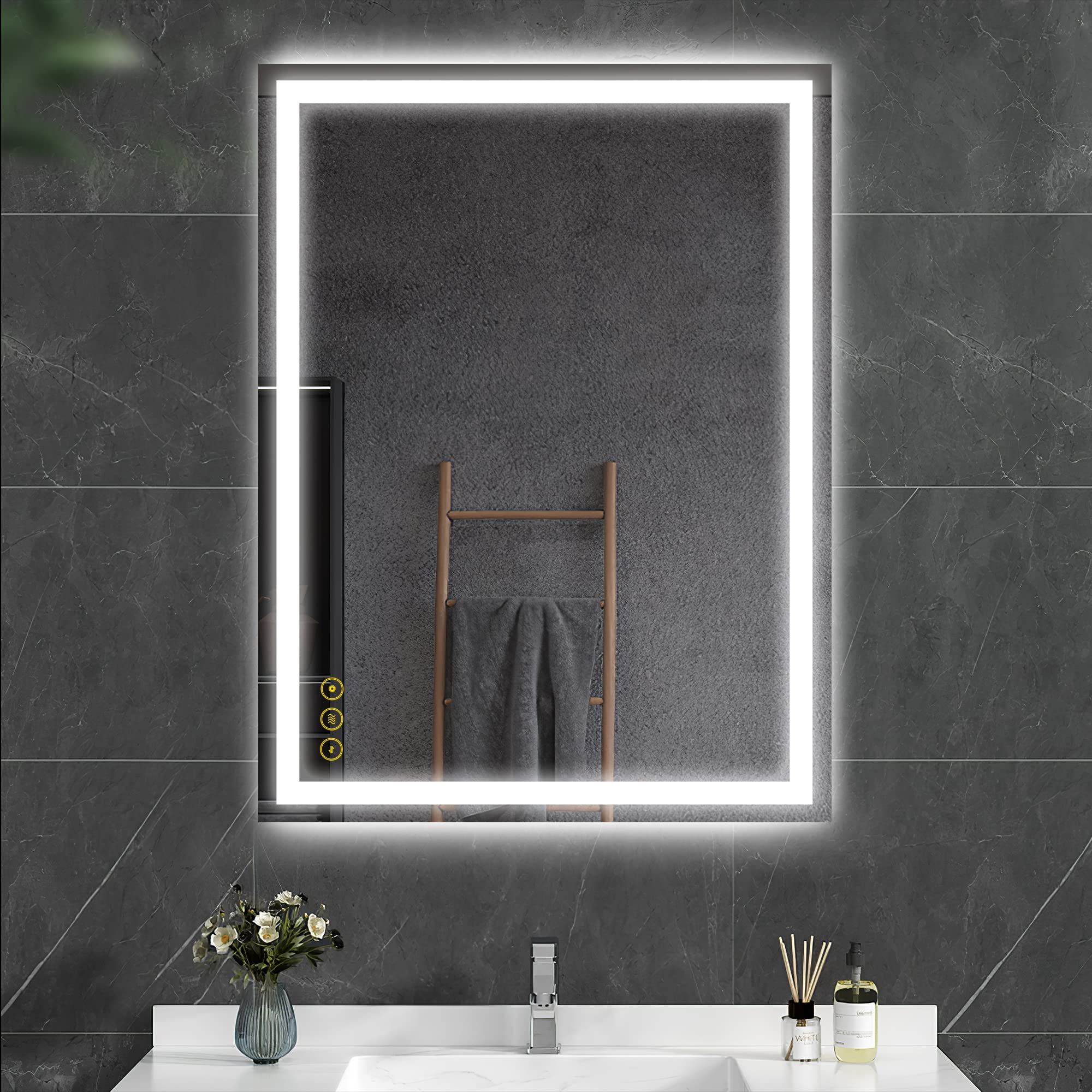 20x28 Inch LED Bathroom Mirror with Anti-Fog & Dimmable Lights - Smart Touch Control Vanity Mirror for Wall Mounting - Perfect for Makeup, Shaving & Home Decor