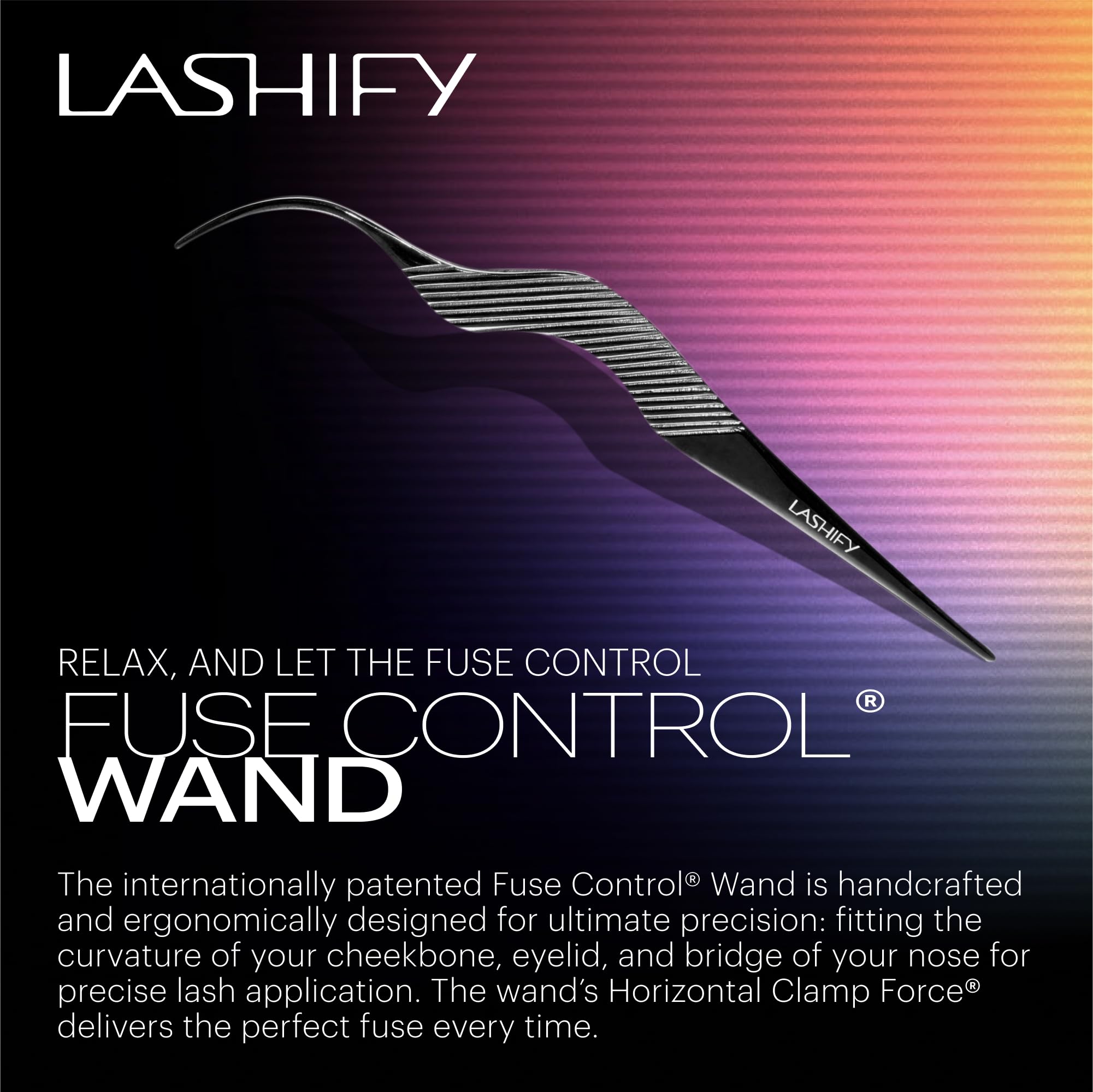 Lashify Control Kit - Complete DIY Eyelash Extension Starter Set with Amplify Gossamer Black 10mm & 12mm Lashes, Black Travel Case & Control Wand - Perfect for Home Use, Travel & Special Occasions