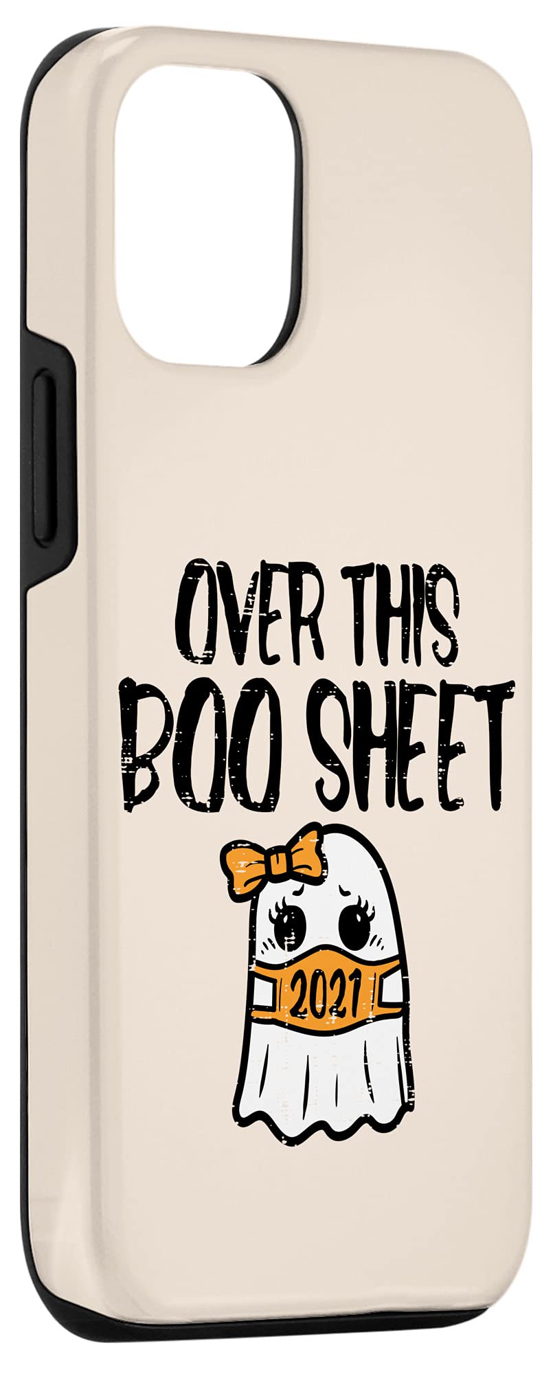 Funny Ghost Face Mask iPhone 12/12 Pro Case - Halloween 2021 Boo Sheet Design - Perfect for Halloween Parties & Prank Gifts