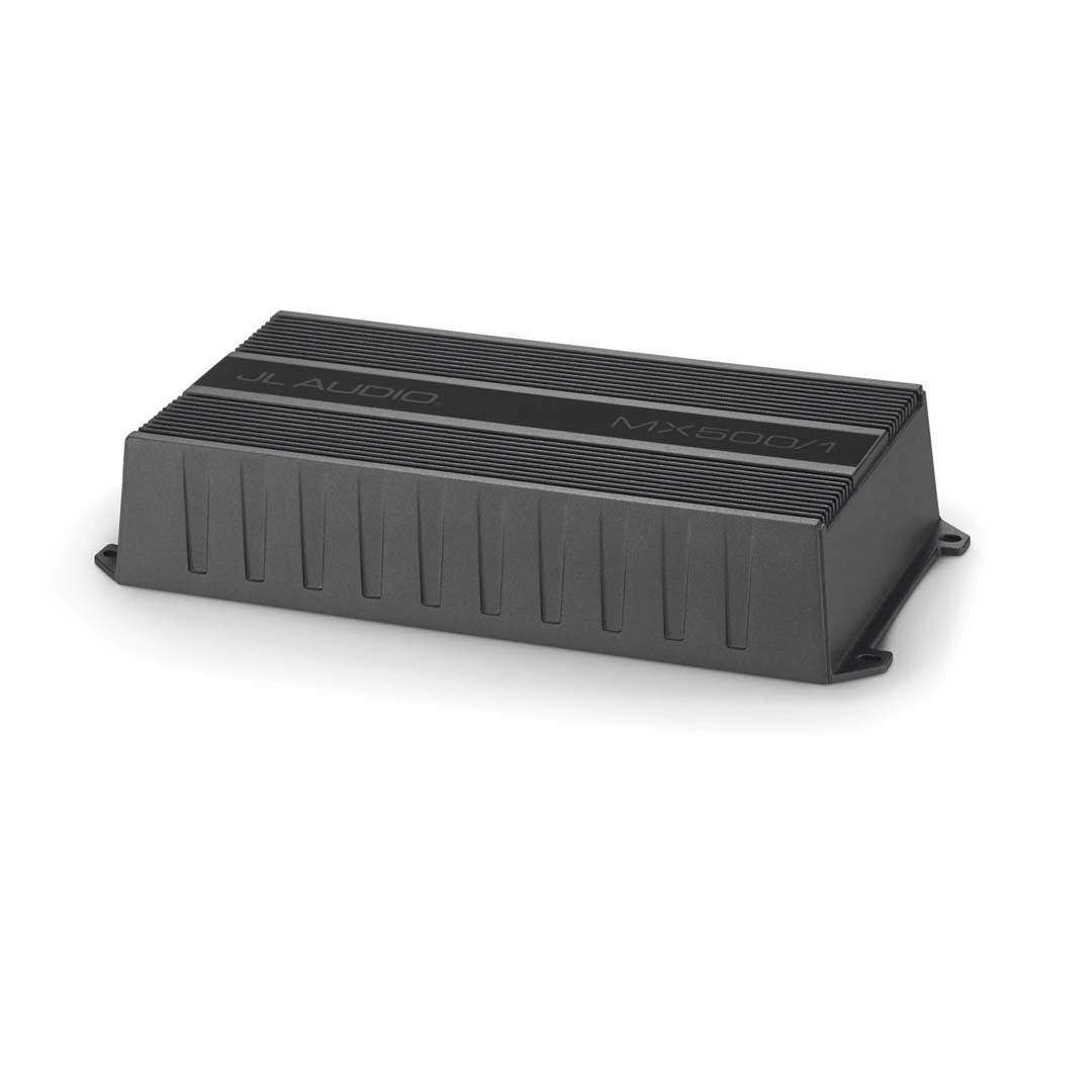 JL Audio MX500/1 MX Series Class D Monoblock Car Amplifier - 500W RMS Power, 1 Ohm Stable, High-Efficiency Bass Boost for Subwoofers - Perfect for Car Audio Systems & Custom Installations