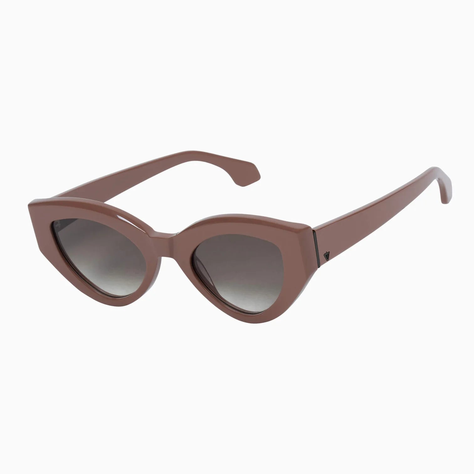 Bones Ash Rose Sunglasses with Black Metal Trim & Brown Gradient Lens - Stylish UV Protection for Outdoor Activities, Driving, and Fashion