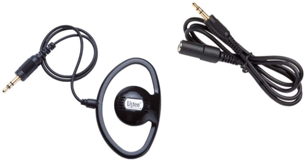 Listen Technologies MH-4200-072-P1 Meeting House Assistive Listening Receiver Kit - Includes MH-4200-072 Receiver, LA-421 USB Charger, LA-430 Neck Loop Lanyard & LA-401 Ear Speaker - Perfect for Churches, Theaters & Hearing Impaired Assistance