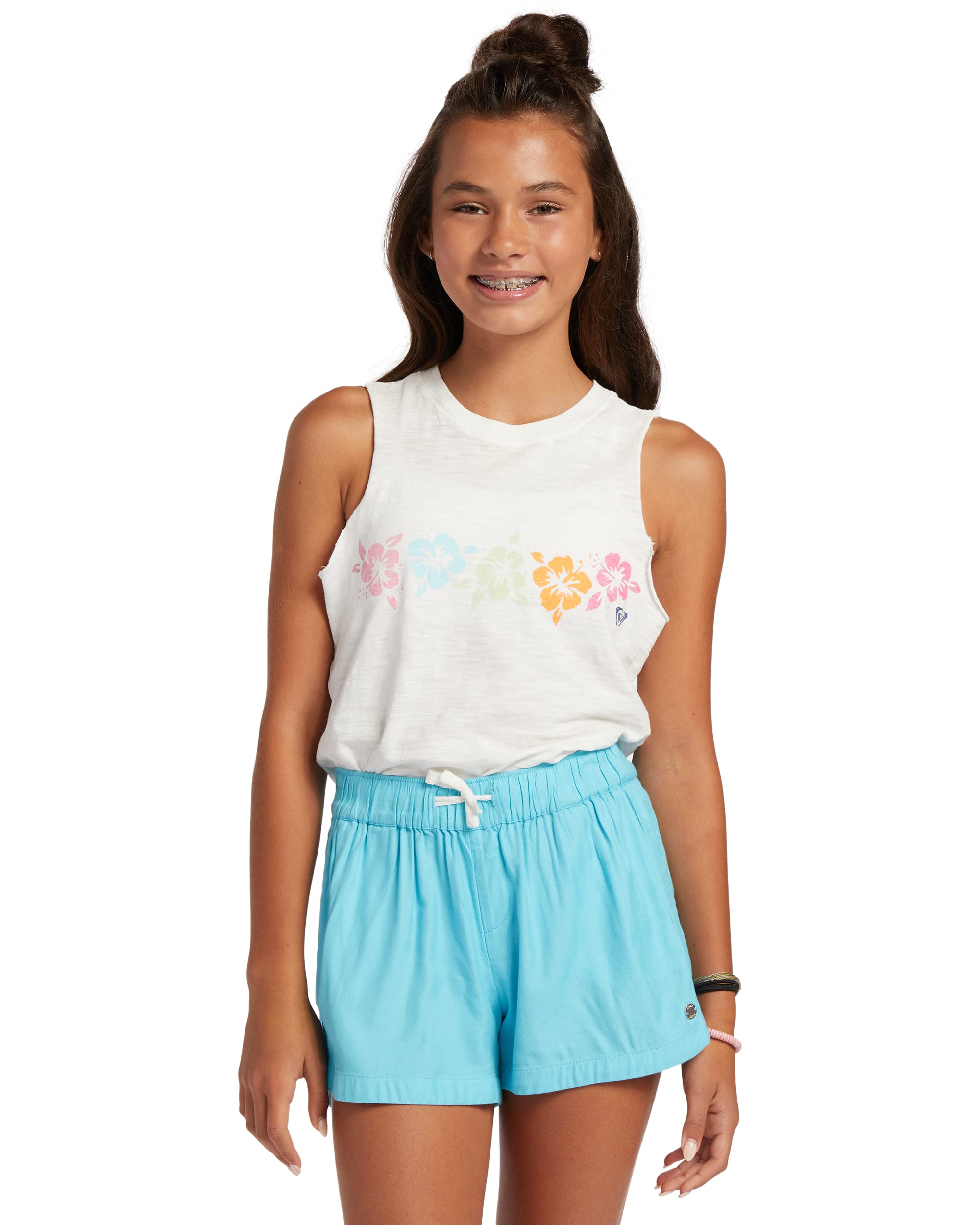 Roxy Girls' UNA Mattina Quick-Dry Beach Shorts - Comfortable Swimwear for Surfing, Swimming & Summer Vacations