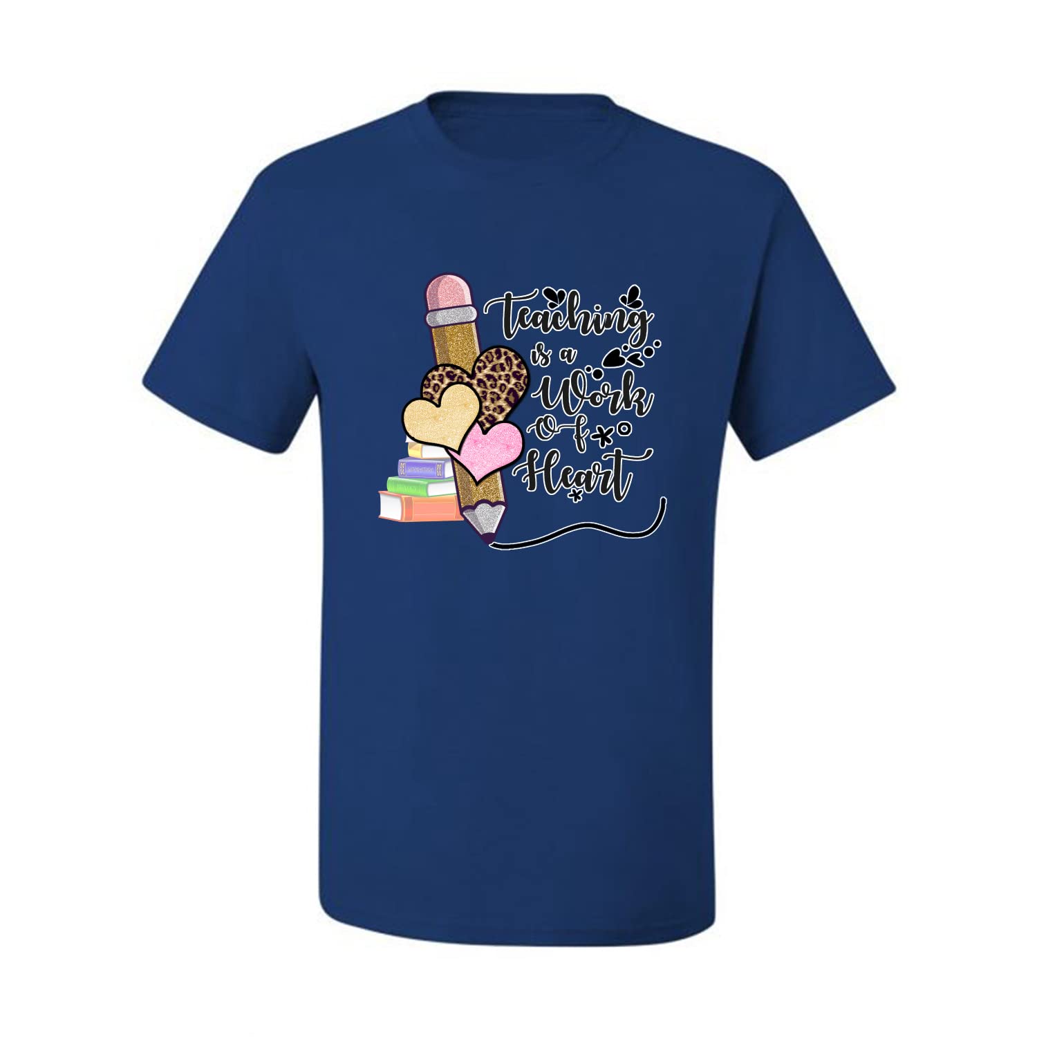 Wild Bobby Teaching is a Work of Heart Pop Culture Graphic T-Shirt for Men | Funny Teacher Apparel | Perfect for Classroom, Gifts & Casual Wear