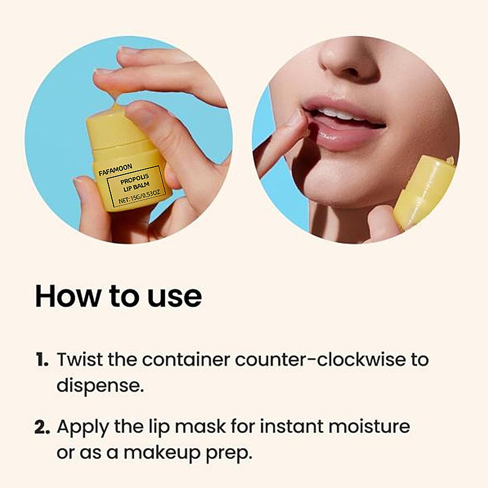 2PCS Honey Lip Butter - Beeswax & Vitamin E Lip Balm for Hydration & Repair | Korean Lip Care for Daily Moisture
