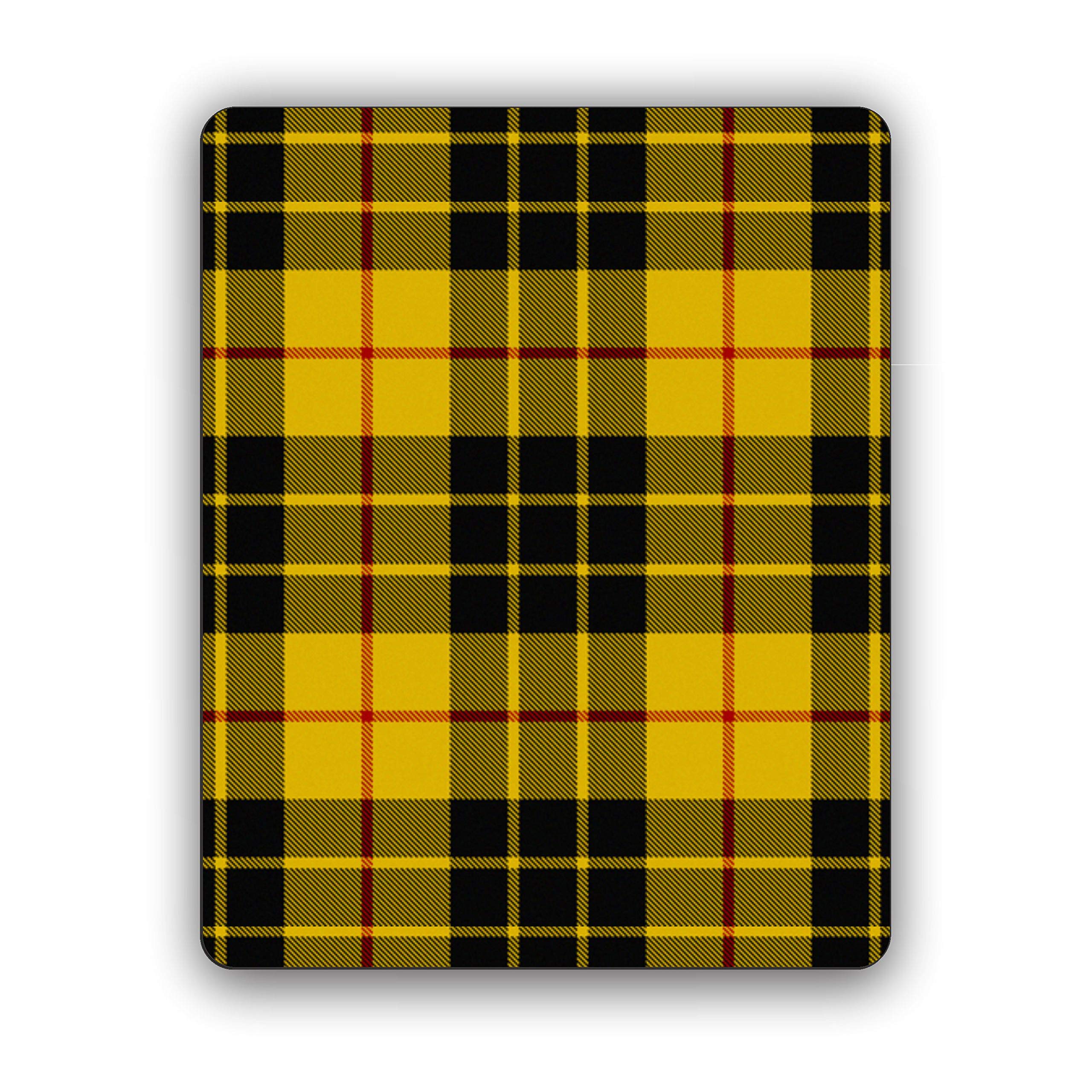 MacLeod Scottish Clan Tartan Crest Mouse Pad - Non-Slip Rubber Base Computer Desk Accessory for Office, Gaming & Home Use