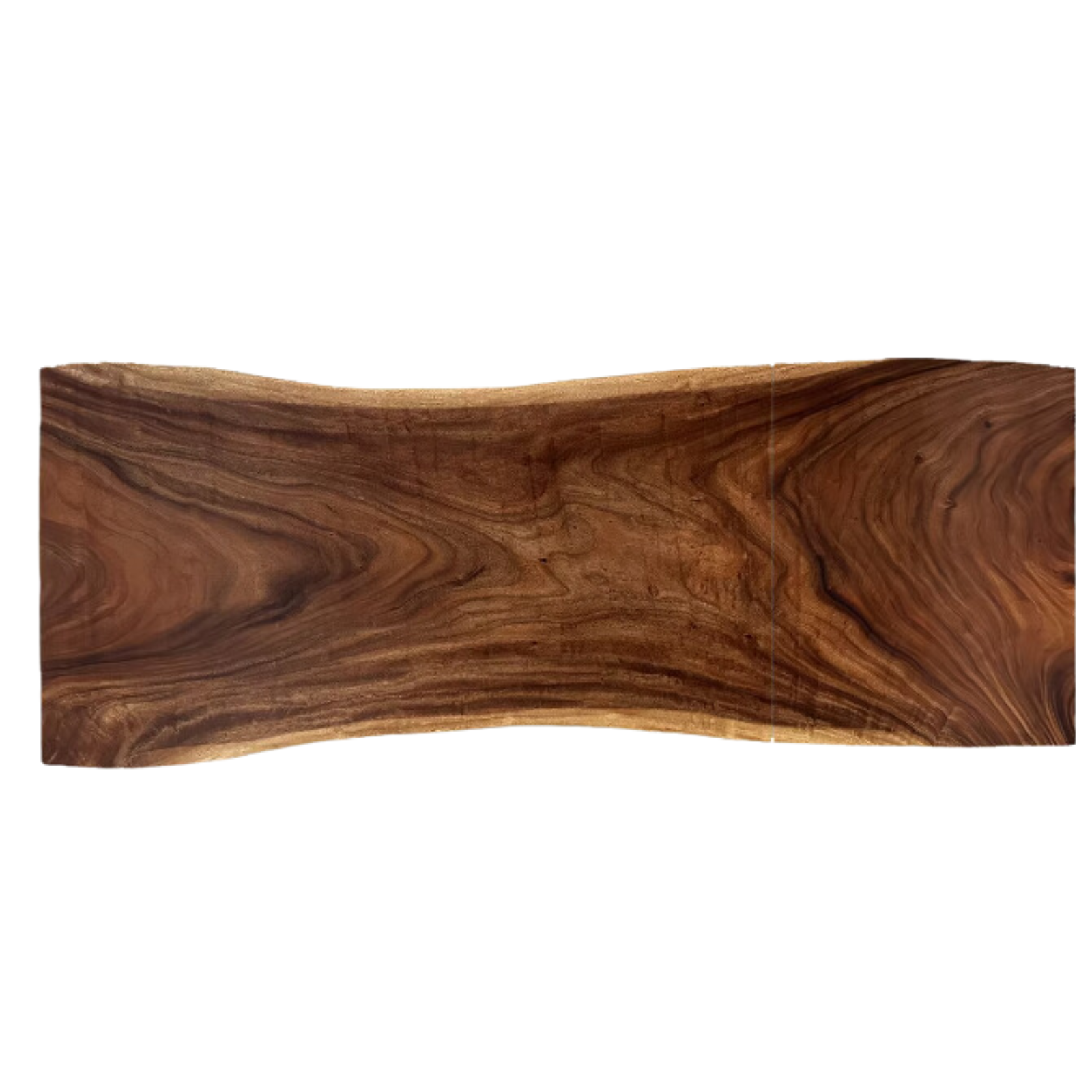 Premium Black Walnut Solid Wood Dining Table with Natural Edge - Large Top for Kitchen, Dining Room & Home Decor