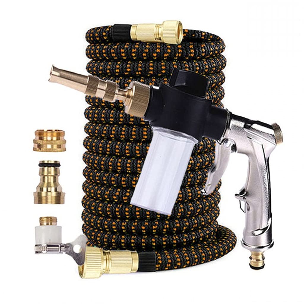 UOEIDOSB Expandable Garden Hose 75ft - High Pressure Flexible Water Hose with Foam Spray Gun for Home, Car Washing, Lawn & Outdoor Cleaning