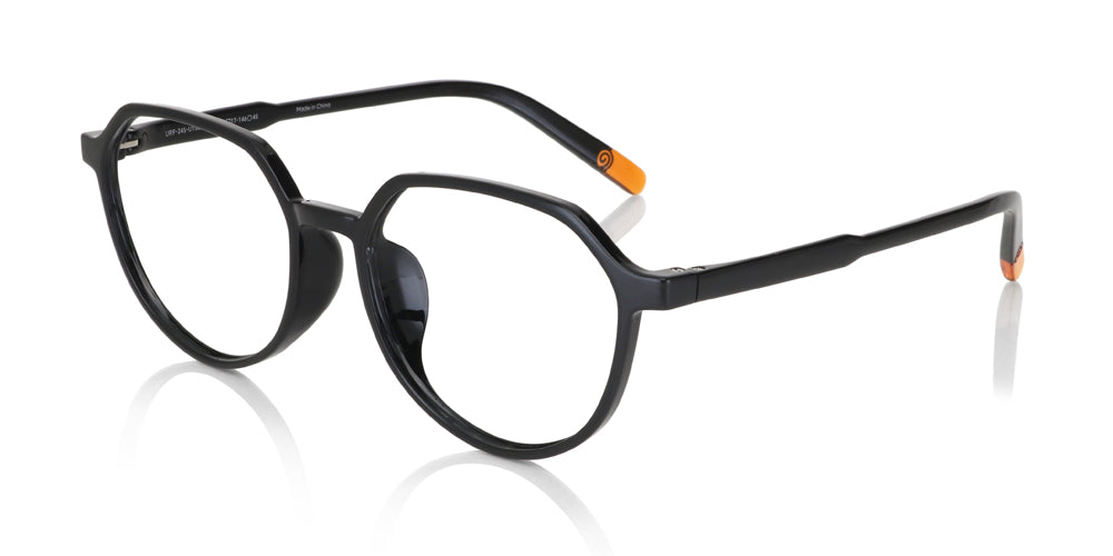 JINS x NARUTO Anime Naruto Model 2 Black Eyeglasses - Perfect for Cosplay, Anime Conventions & Daily Wear
