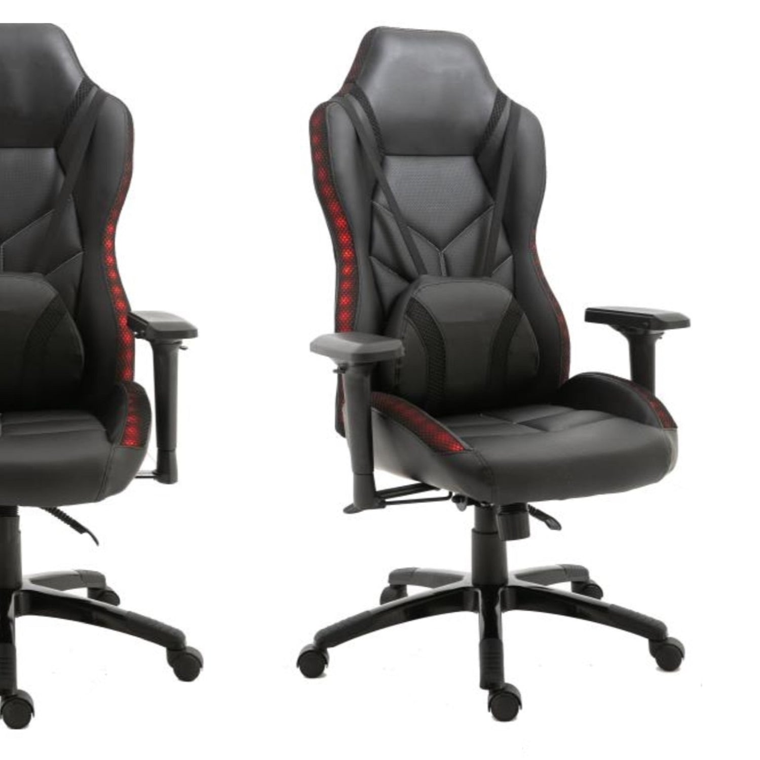 Premium LED Gaming Chair with RGB Lighting - Ergonomic Racing Style for PC & Console Gamers (Black) - Perfect for Esports, Streaming & Home Office Setup