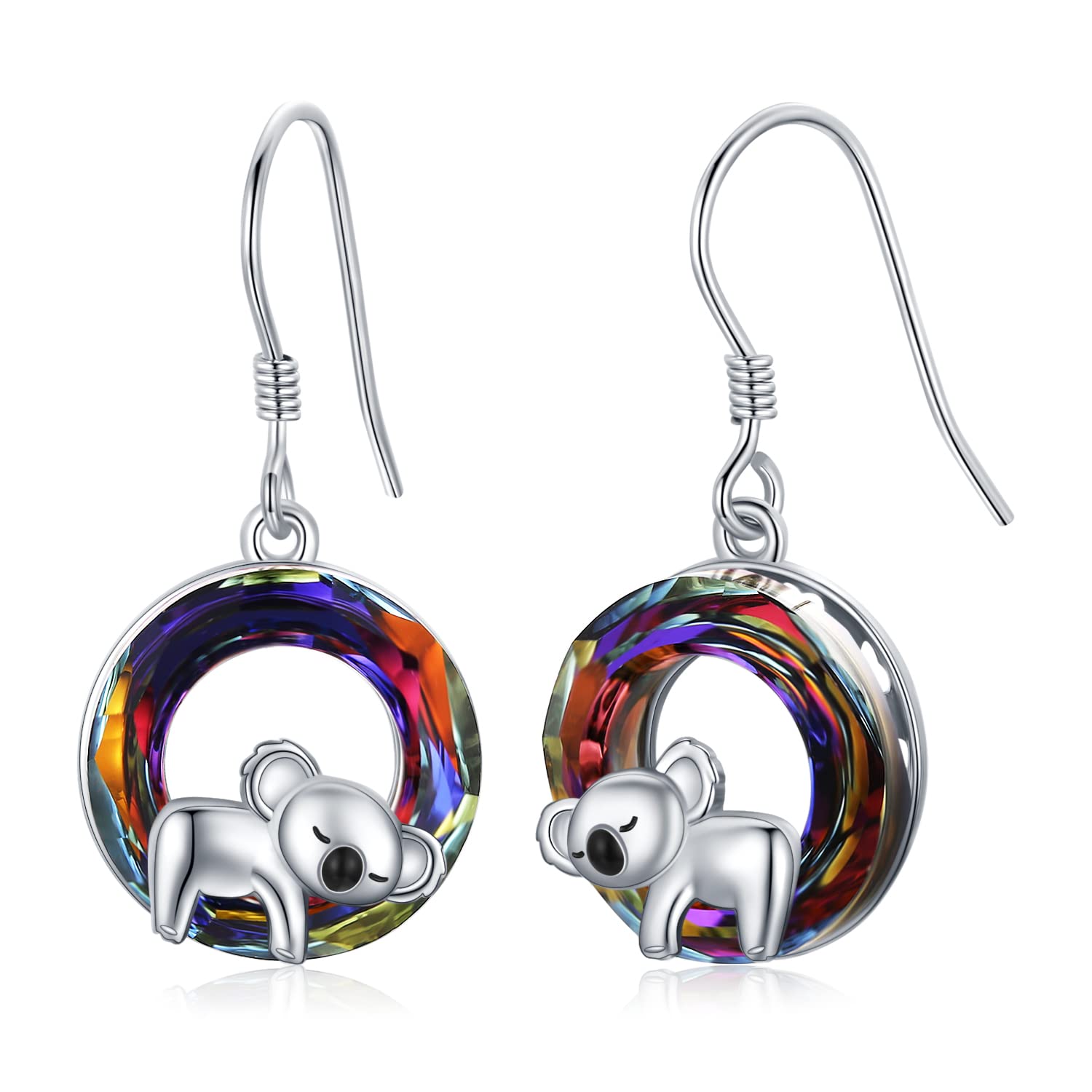 925 Sterling Silver Cute Animal Crystal Dangle Earrings for Women - Elegant Jewelry Gift for Birthday, Anniversary & Special Occasions | Perfect for Party, Wedding & Everyday Wear