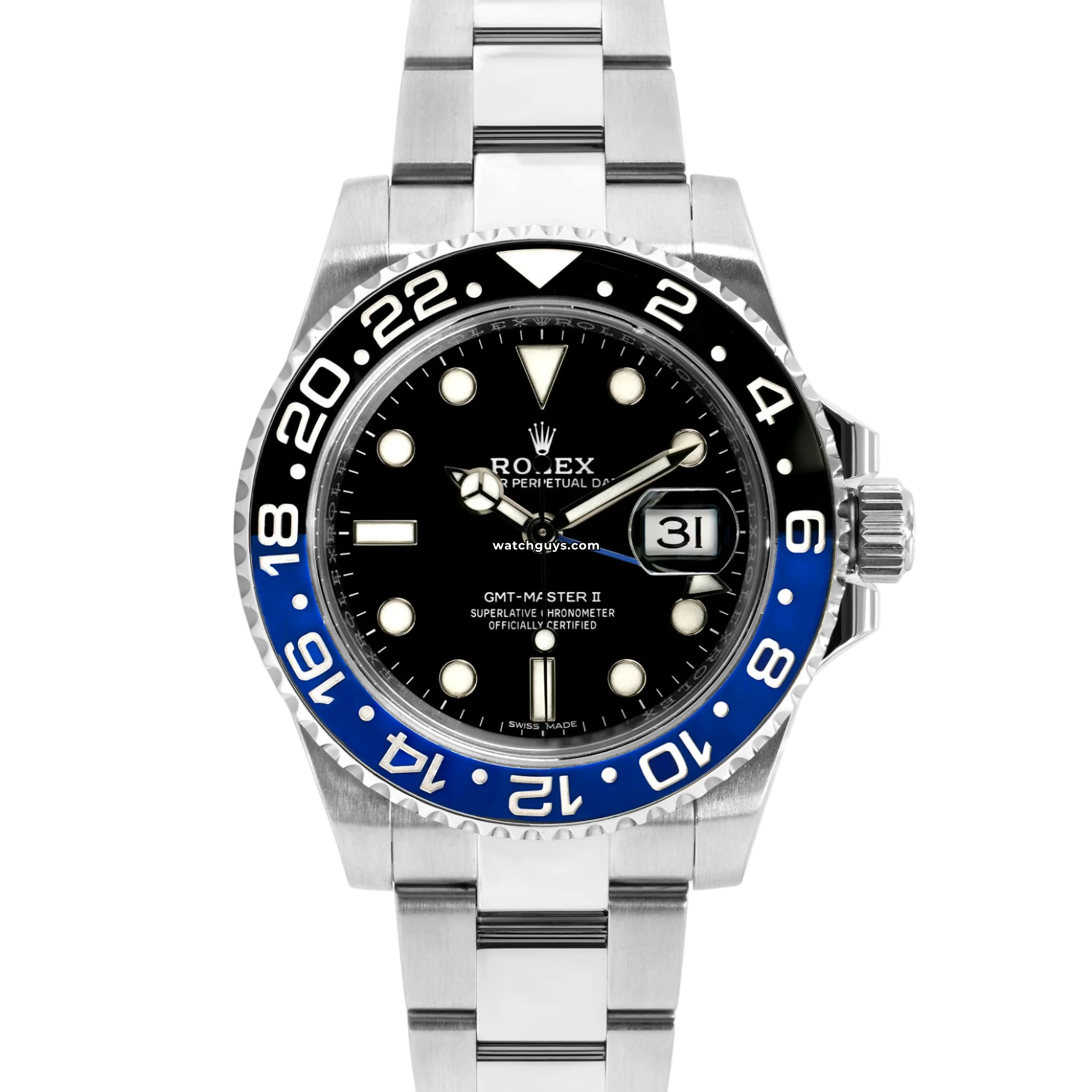 Rolex GMT Master II 116710BLNR Batman Watch - Stainless Steel Luxury Timepiece for Men - Perfect for Travel, Business & Everyday Wear