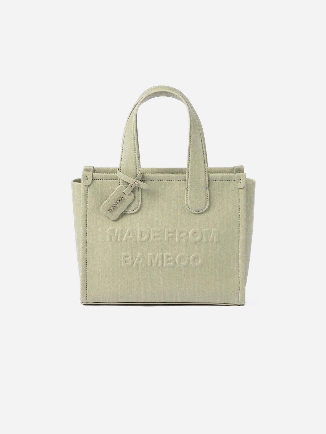 Alma M Vegan Leather Tote Bag - Eco-Friendly Bamboo Leather Handbag for Women, Light Green | Perfect for Work, Travel & Everyday Use