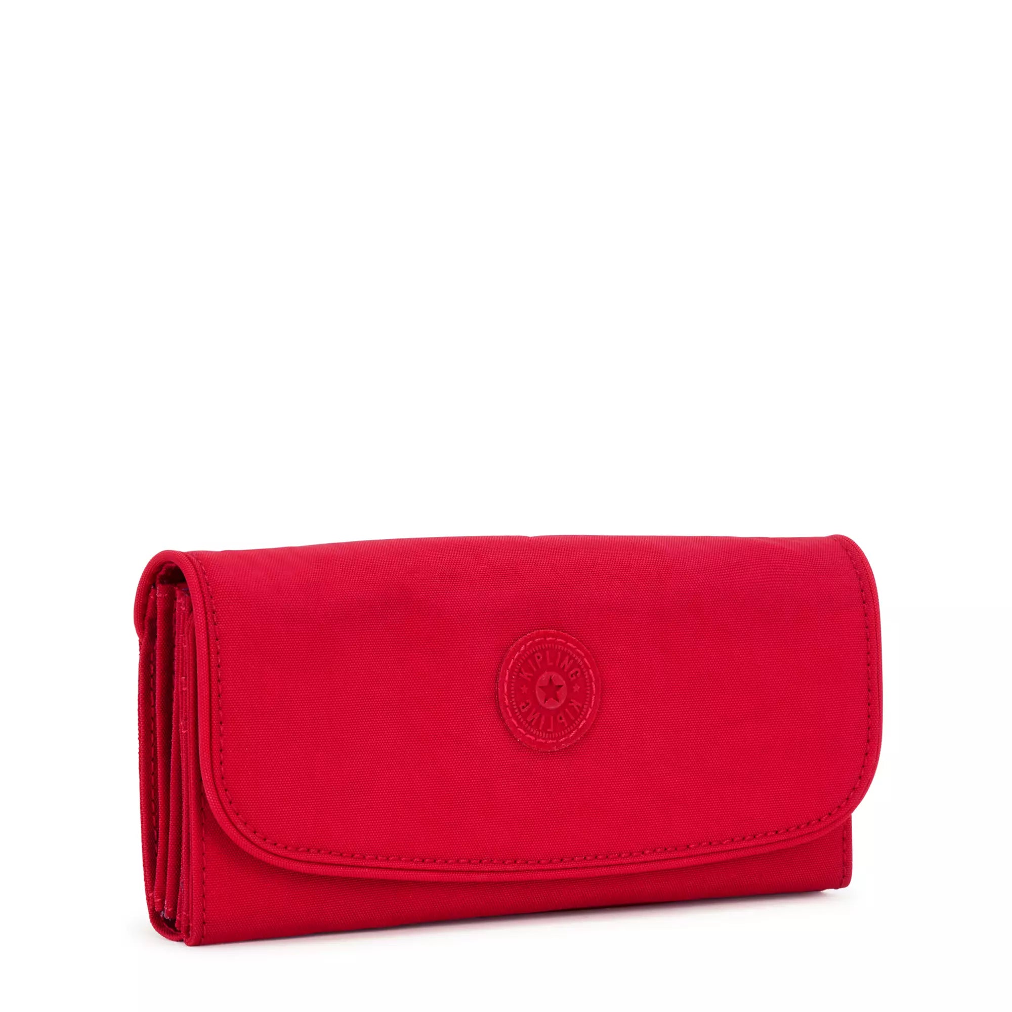 Kipling Money Land Snap Wallet - RFID Blocking Slim Wallet for Women - Red Rouge - Perfect for Travel, Shopping & Everyday Use
