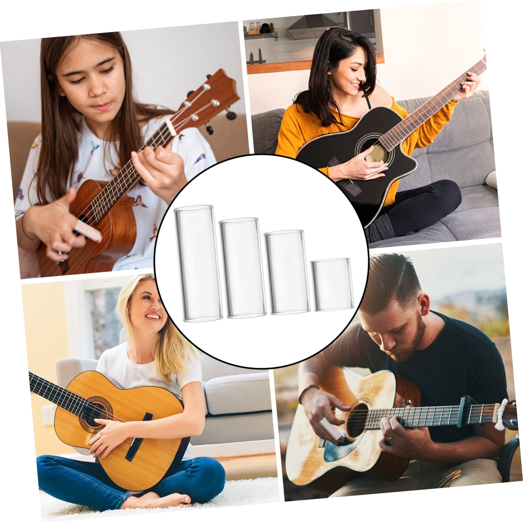 Premium Metal Guitar Slide Bar - Professional Electric & Acoustic Guitar Accessory - Finger Cover for Smooth Playing - Perfect for Blues, Rock & Live Performances