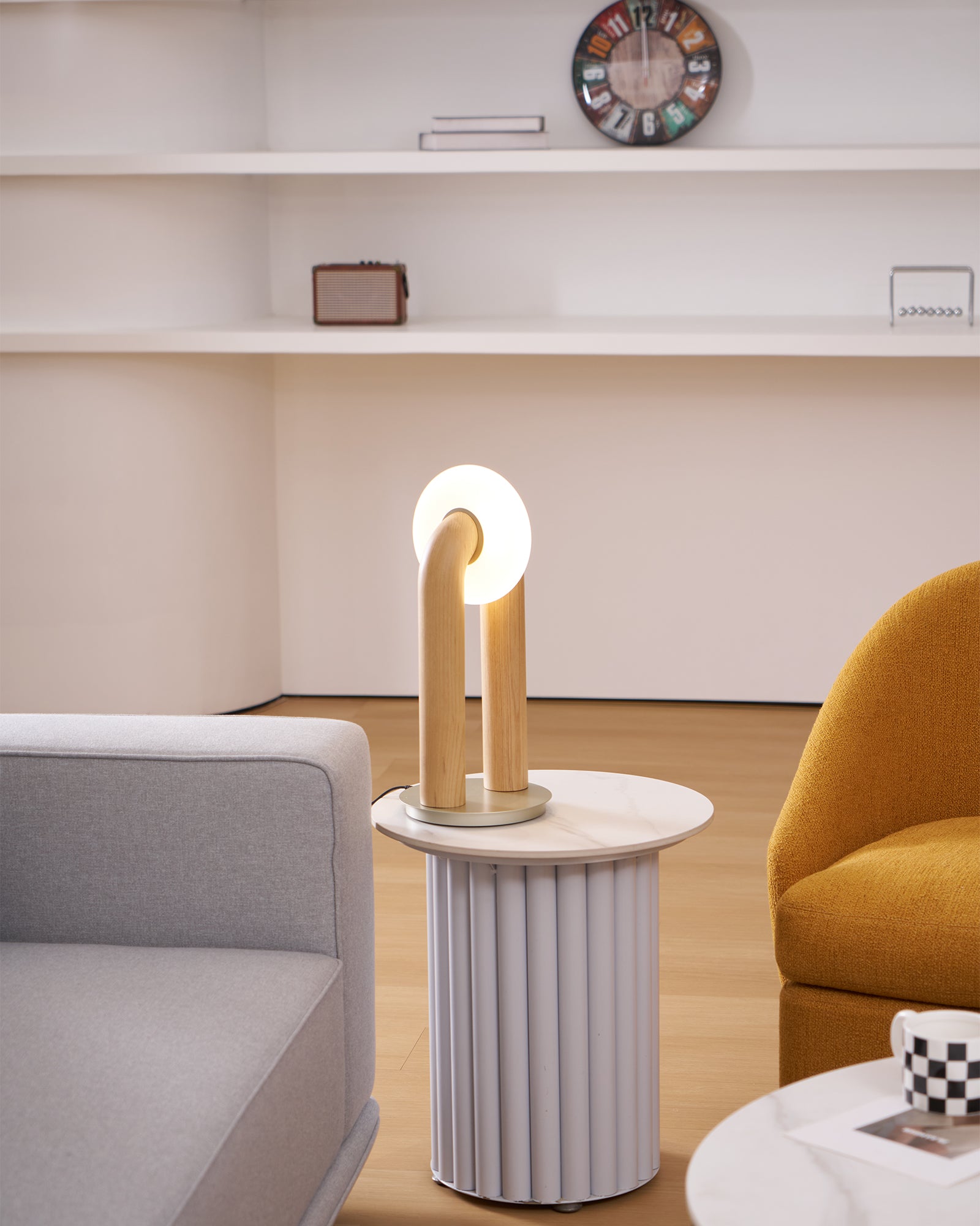 Arcadia Modern Table Lamp - Stylish LED Nightstand Light for Bedroom, Living Room & Office - Energy Efficient Lighting with Touch Control & Dimmable Brightness - Perfect for Reading, Relaxing & Decor