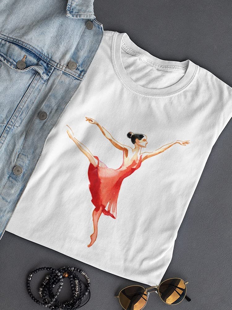 Red Ballet Tutu T-Shirt for Women - Elegant Ballerina Graphic Tee for Dance Class, Casual Wear & Ballet Lovers