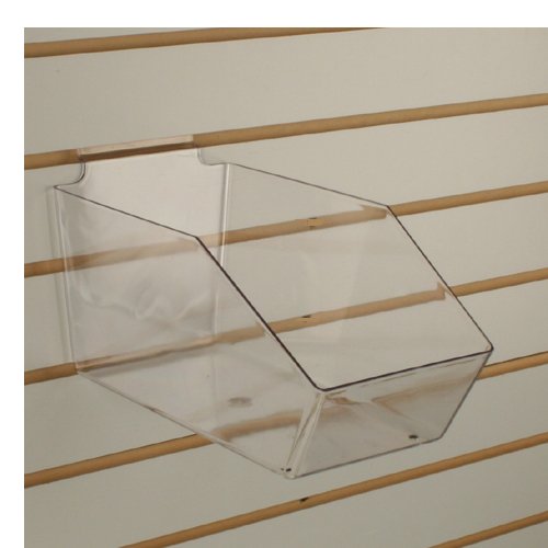 Clear Acrylic Slatwall Bins 10 Pack - 6