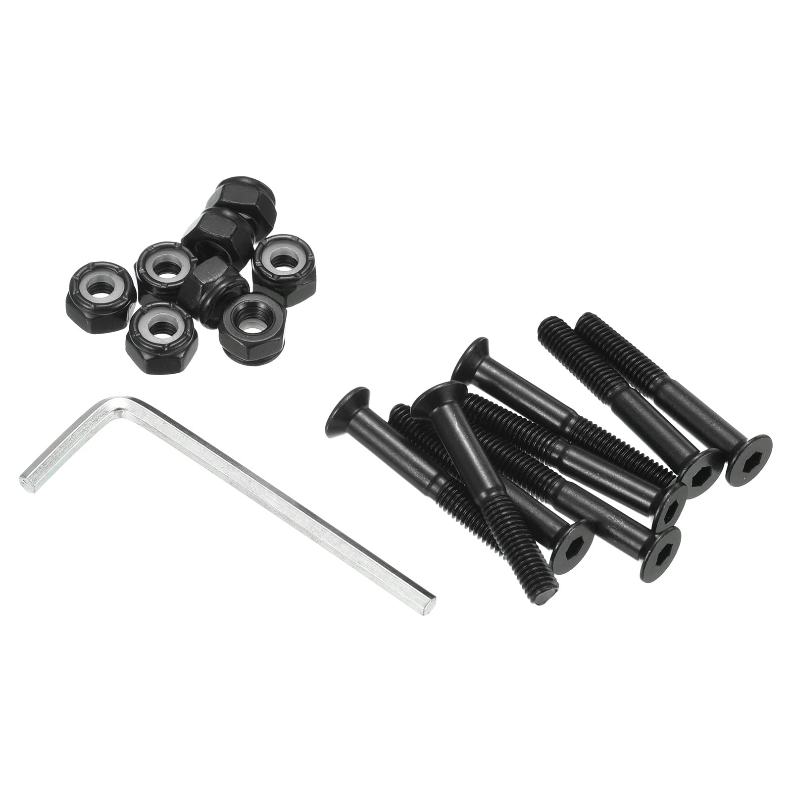 PATIKIL Skateboard Hardware Kit - 8 Mounting Screws, Hex Head Bolts & Nuts Set with Spanner Tool for Longboard, Cruiser & Skateboard Assembly | Perfect for DIY Skateboard Repair & Maintenance
