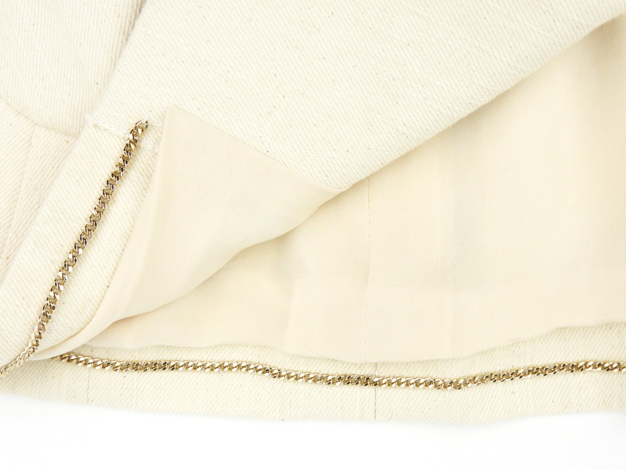 Chanel 21S Ecru Cotton Jacket with Silk Satin Bow Accents - Size FR38 | Luxury Women's Outerwear for Parties & Special Occasions