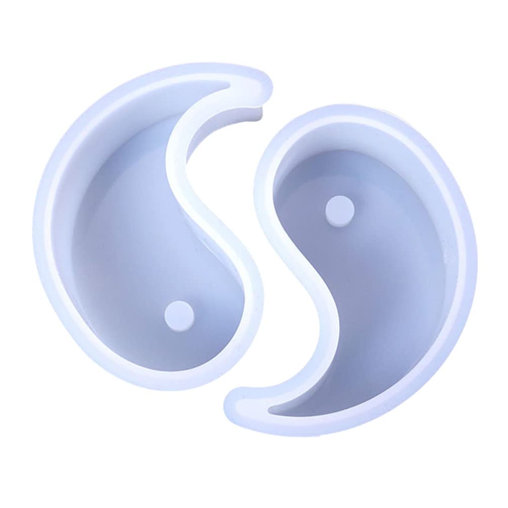 2-Piece Yin Yang Silicone Candle Molds for DIY Scented Candles, Soap & Epoxy Resin Crafts - Perfect for Home Decor, Meditation Spaces & Gift Making